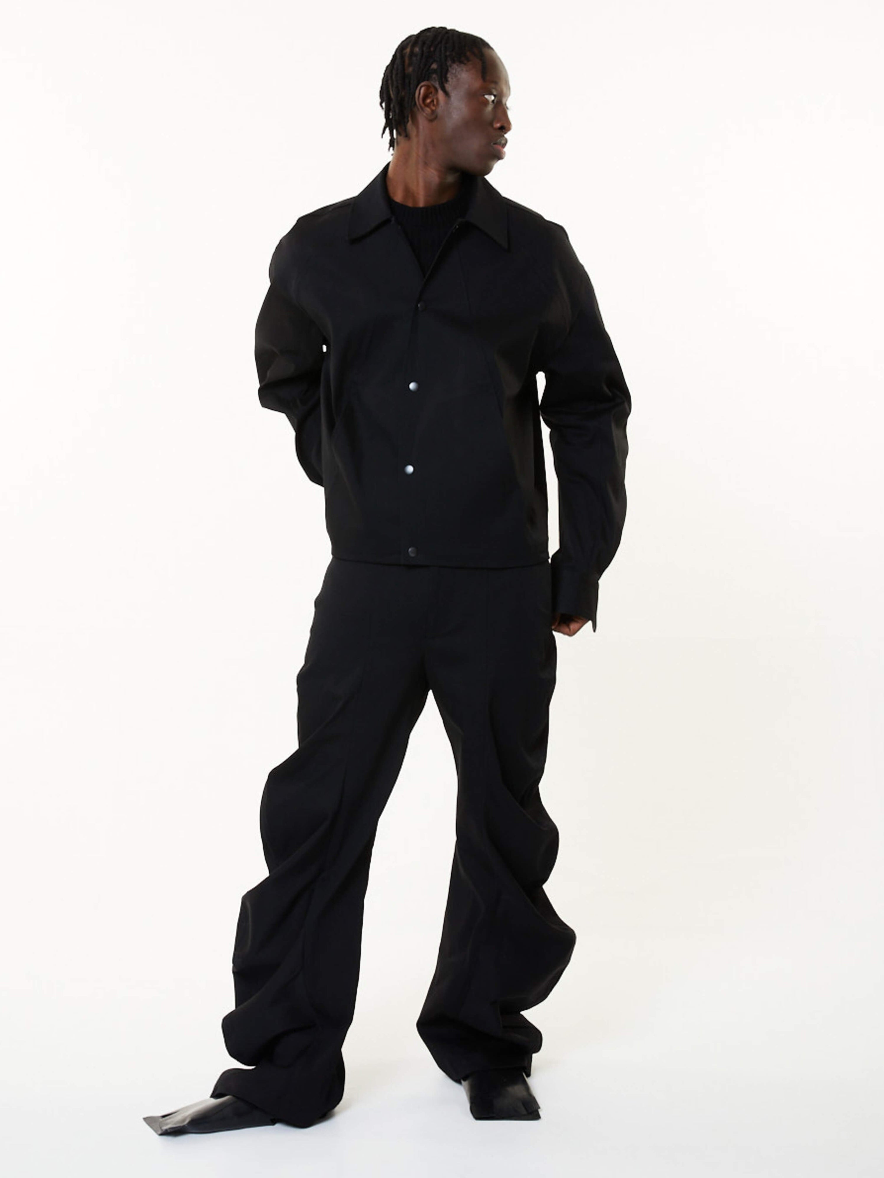 Deflated signature denim trousers