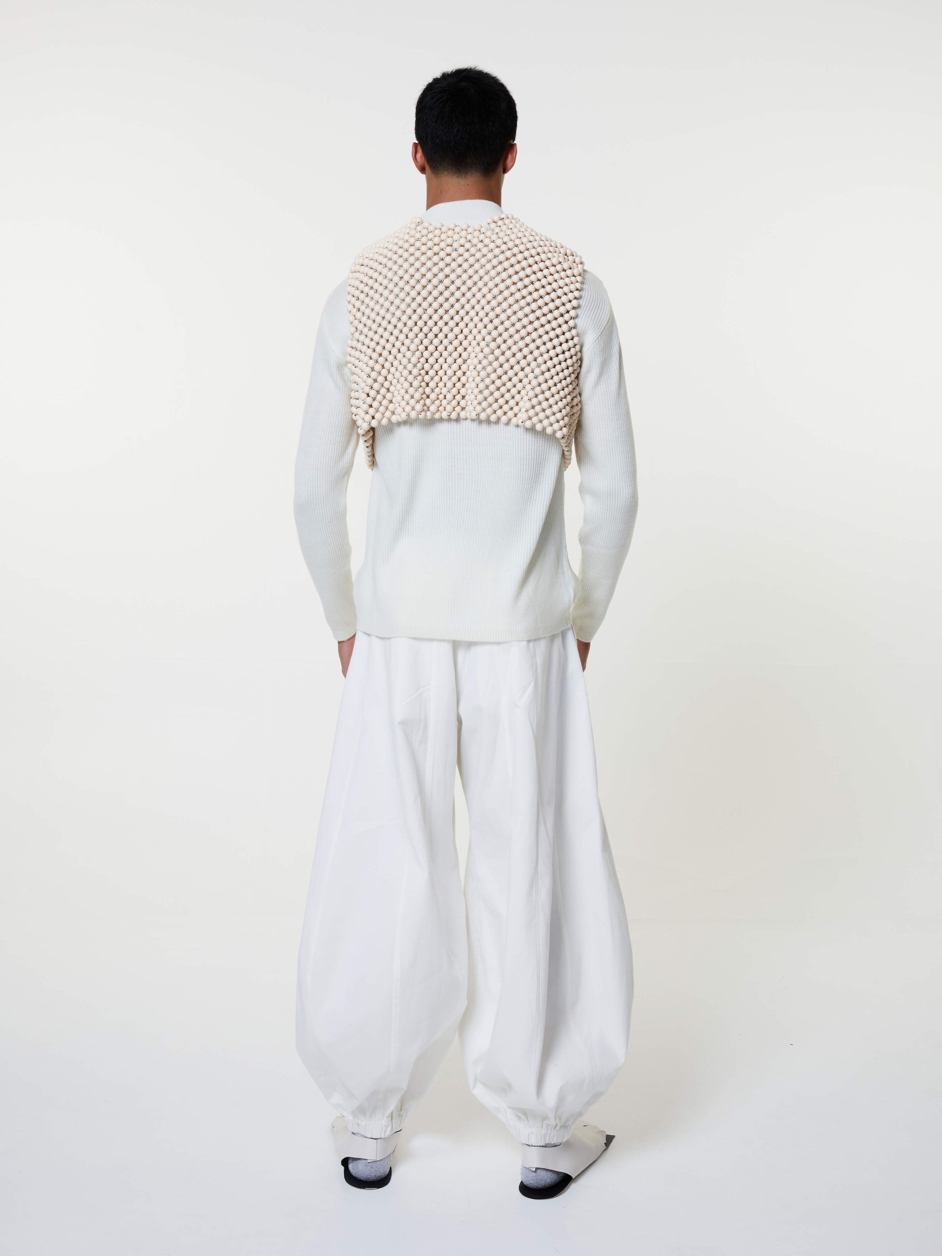Off-white wooden vest