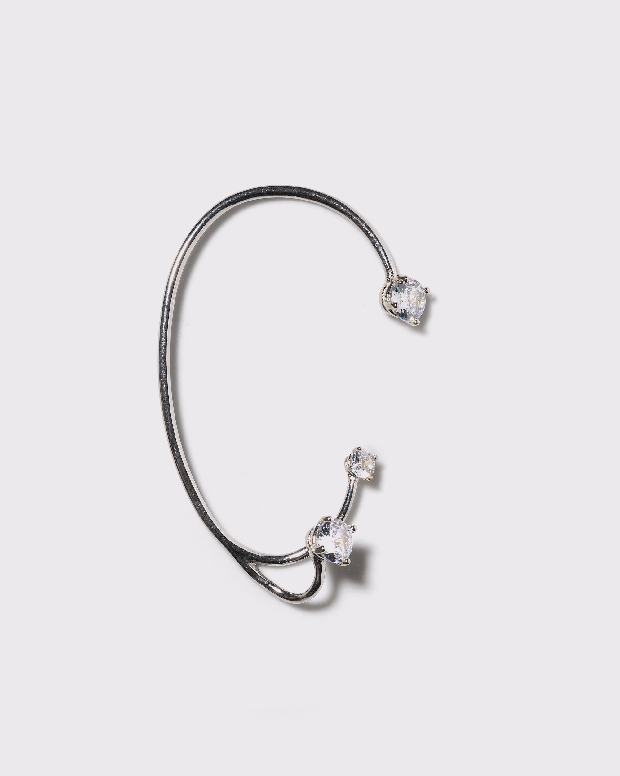 Three point ear cuff silver