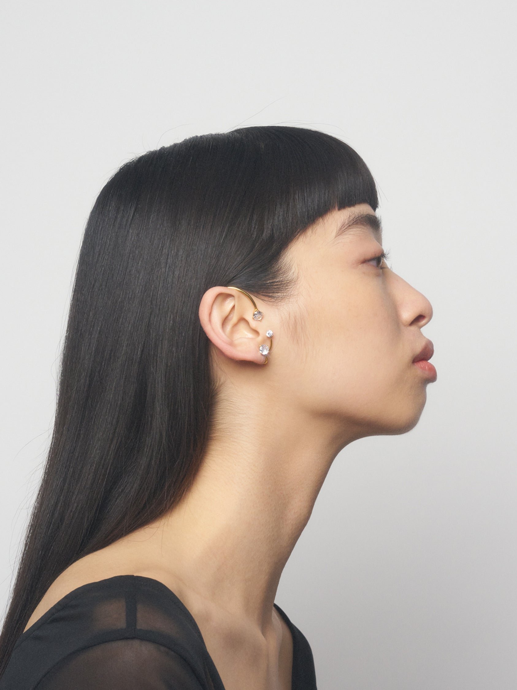 Three point ear cuff gold