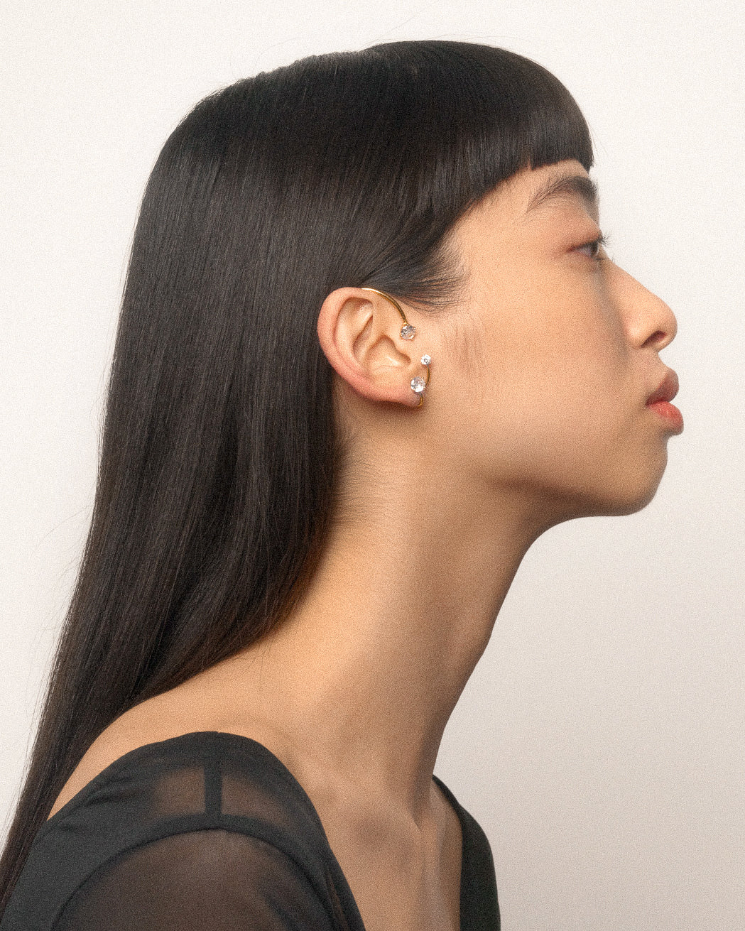 Three point ear cuff gold