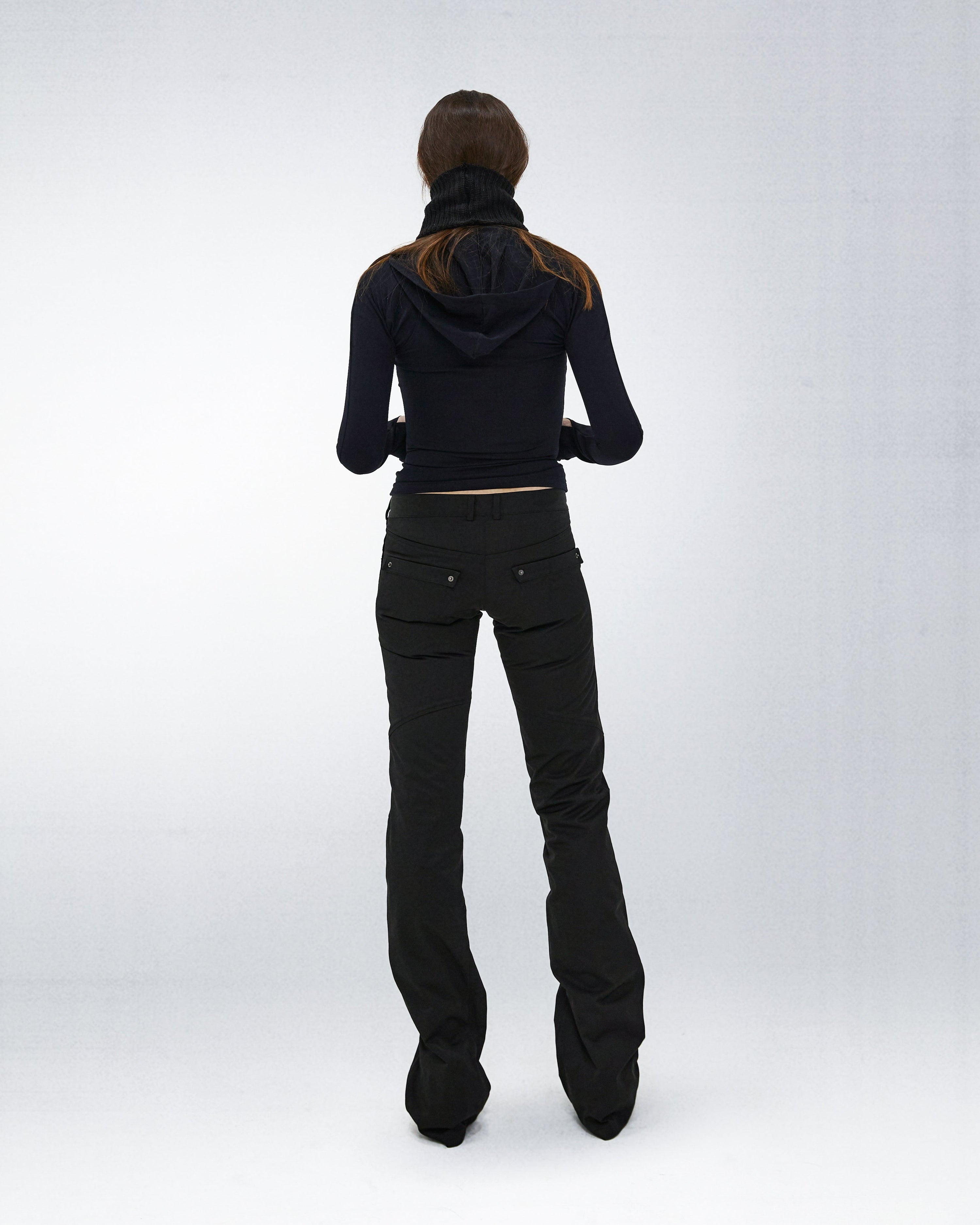 Hooded zip top