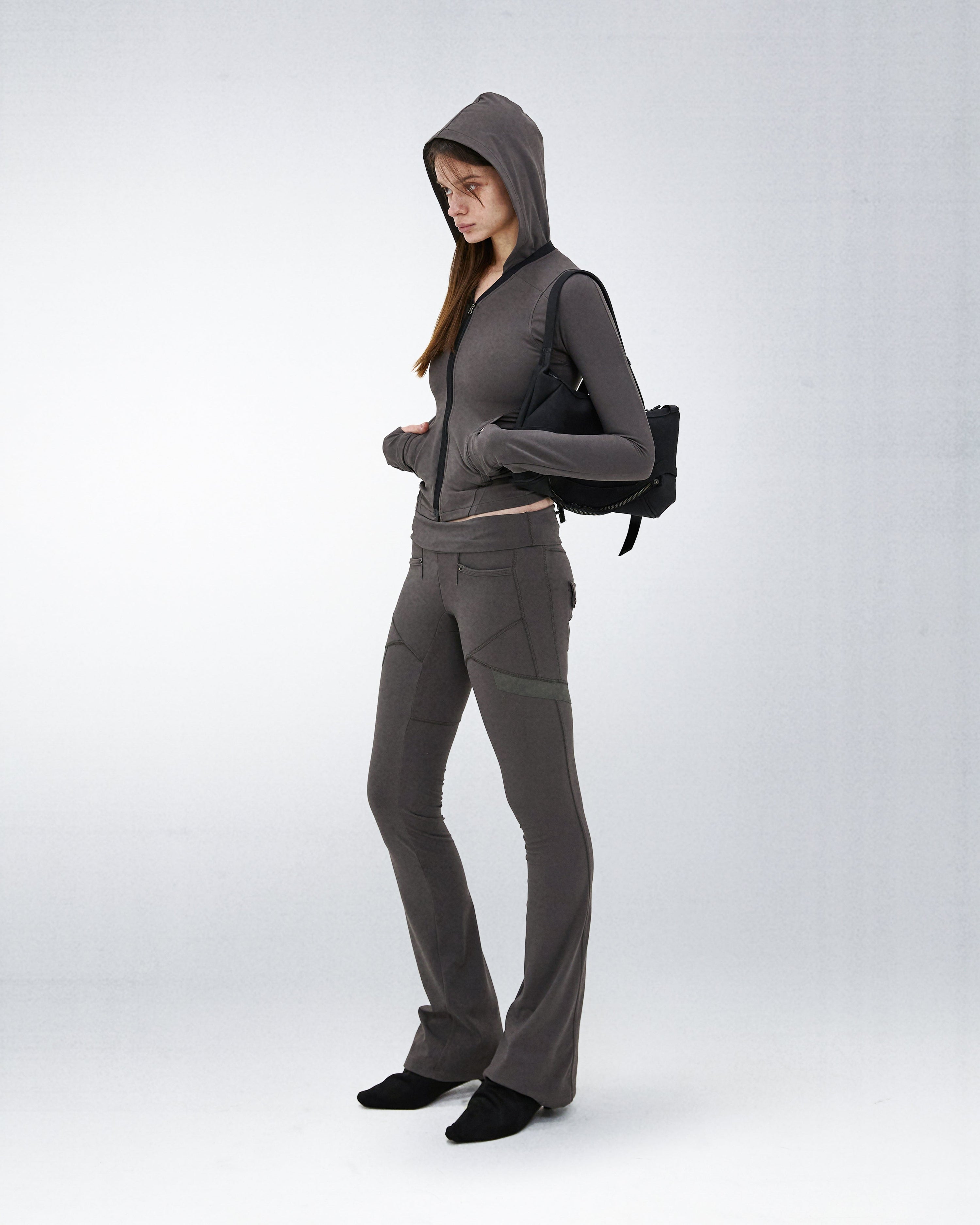 Hooded zip top