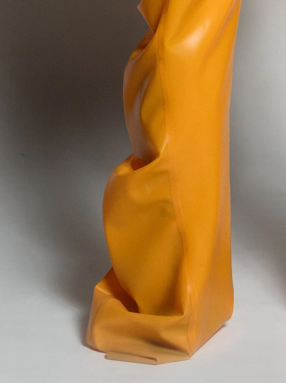 Latex deflated trousers - amber