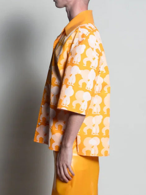 Dancing figures shirt - yellow