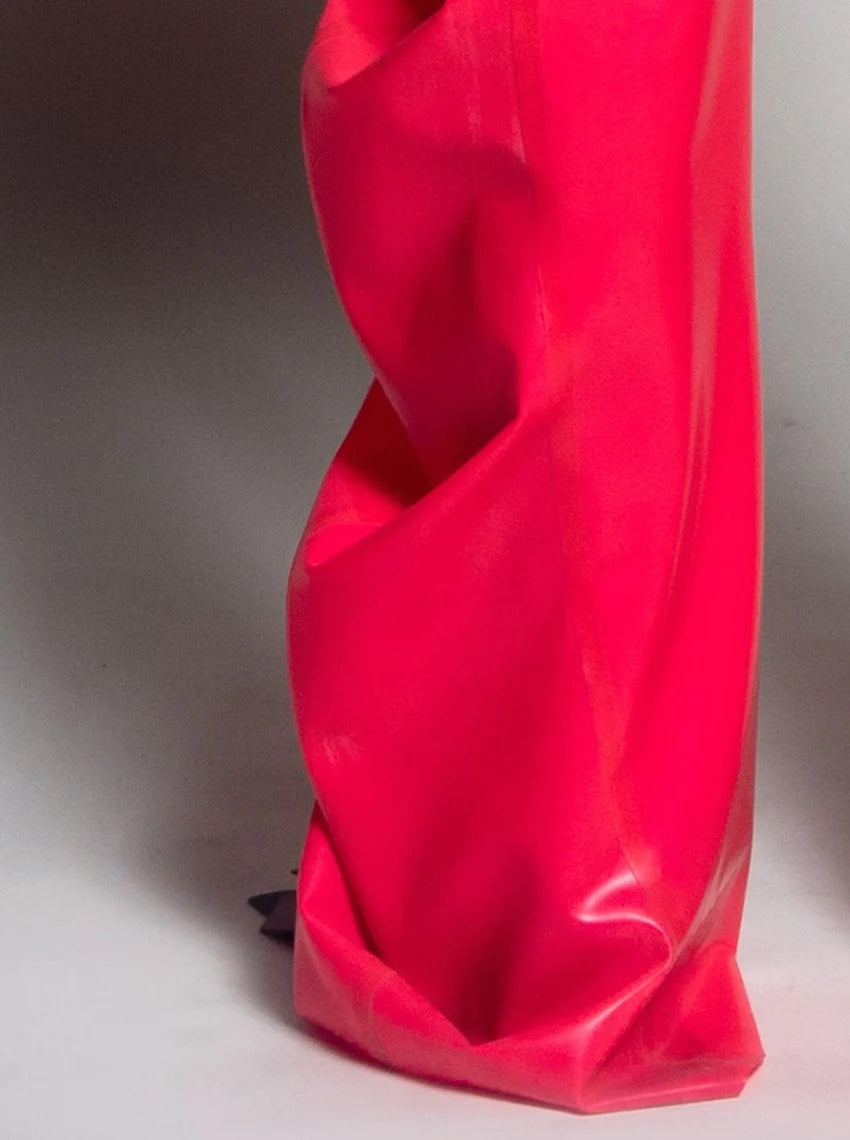 Latex deflated trousers - pink