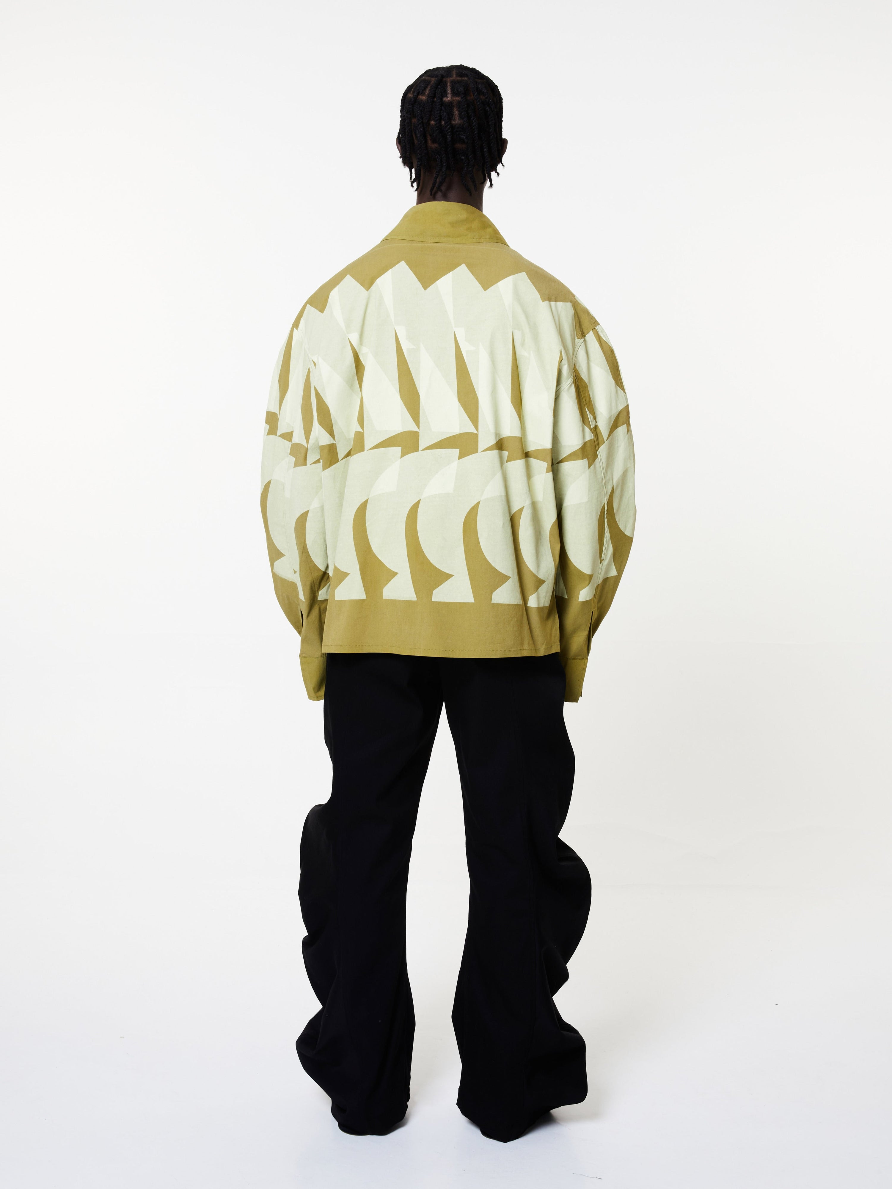 Printed shirt olive