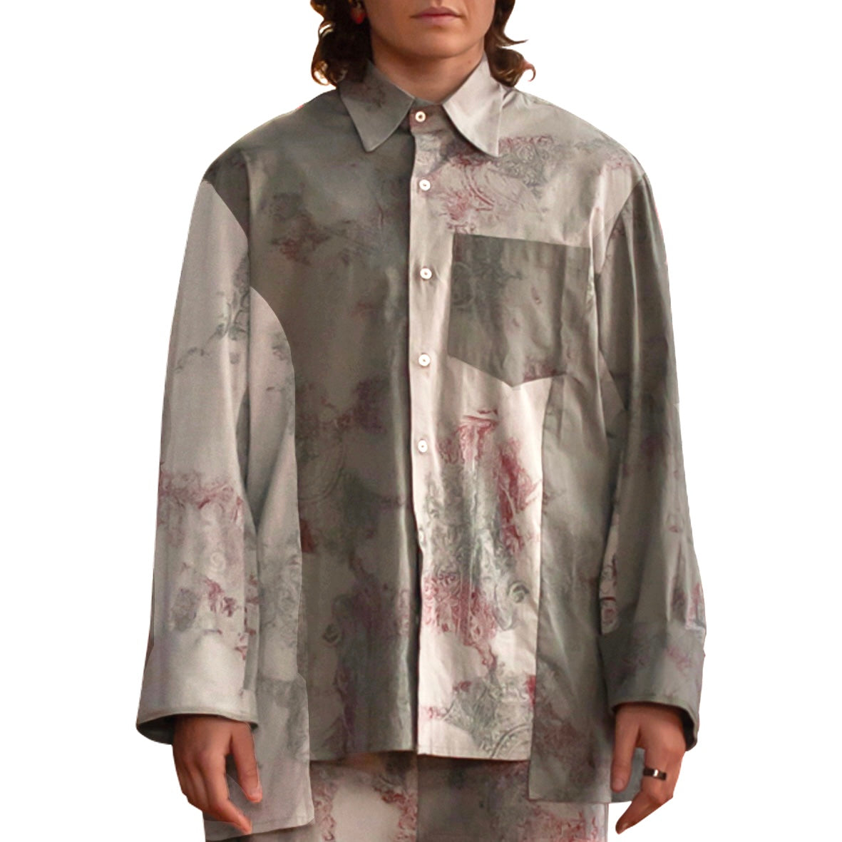 Galvanic 2-tone shirt charcoal