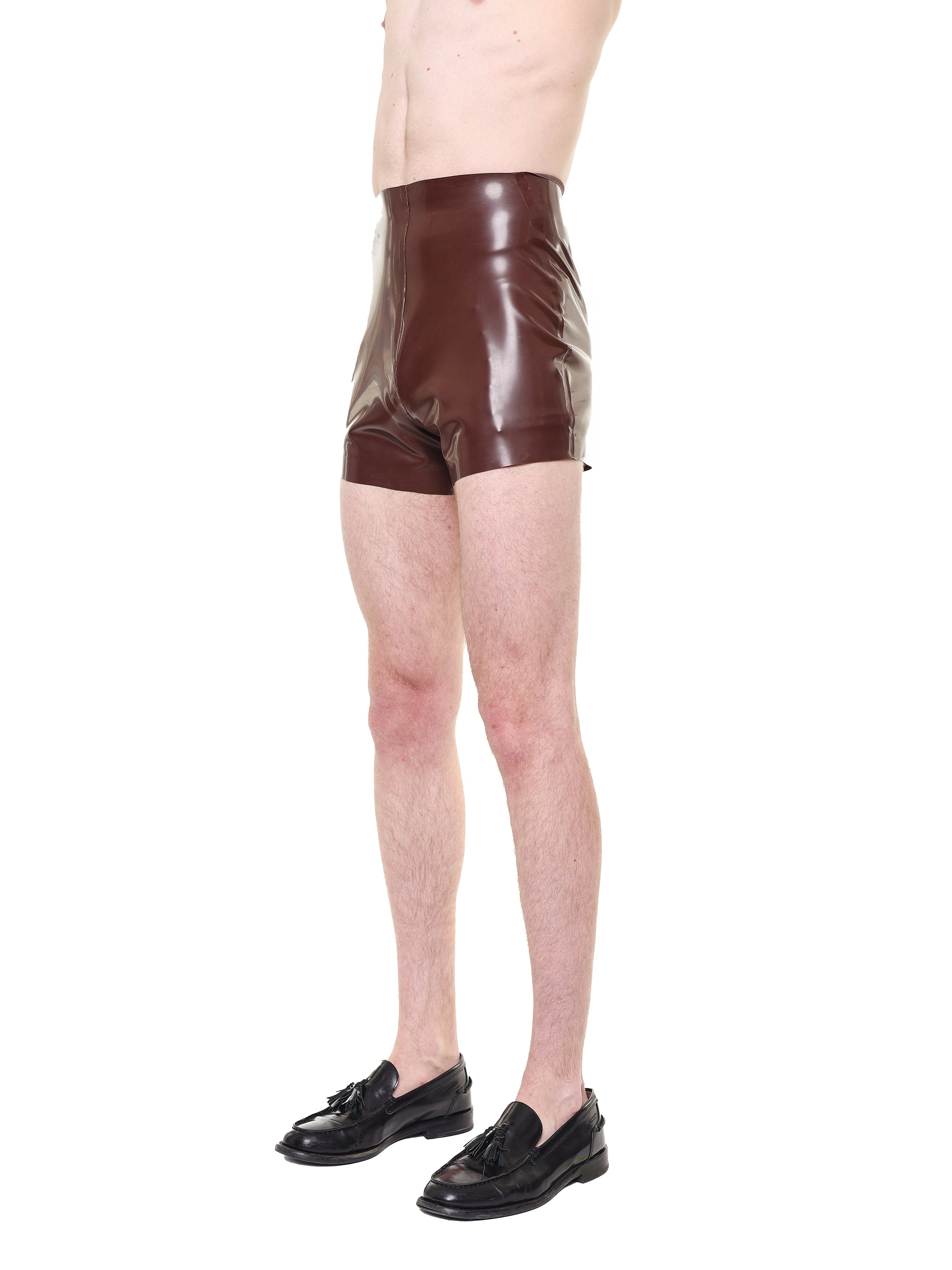 Brown high waist essential biker shorts