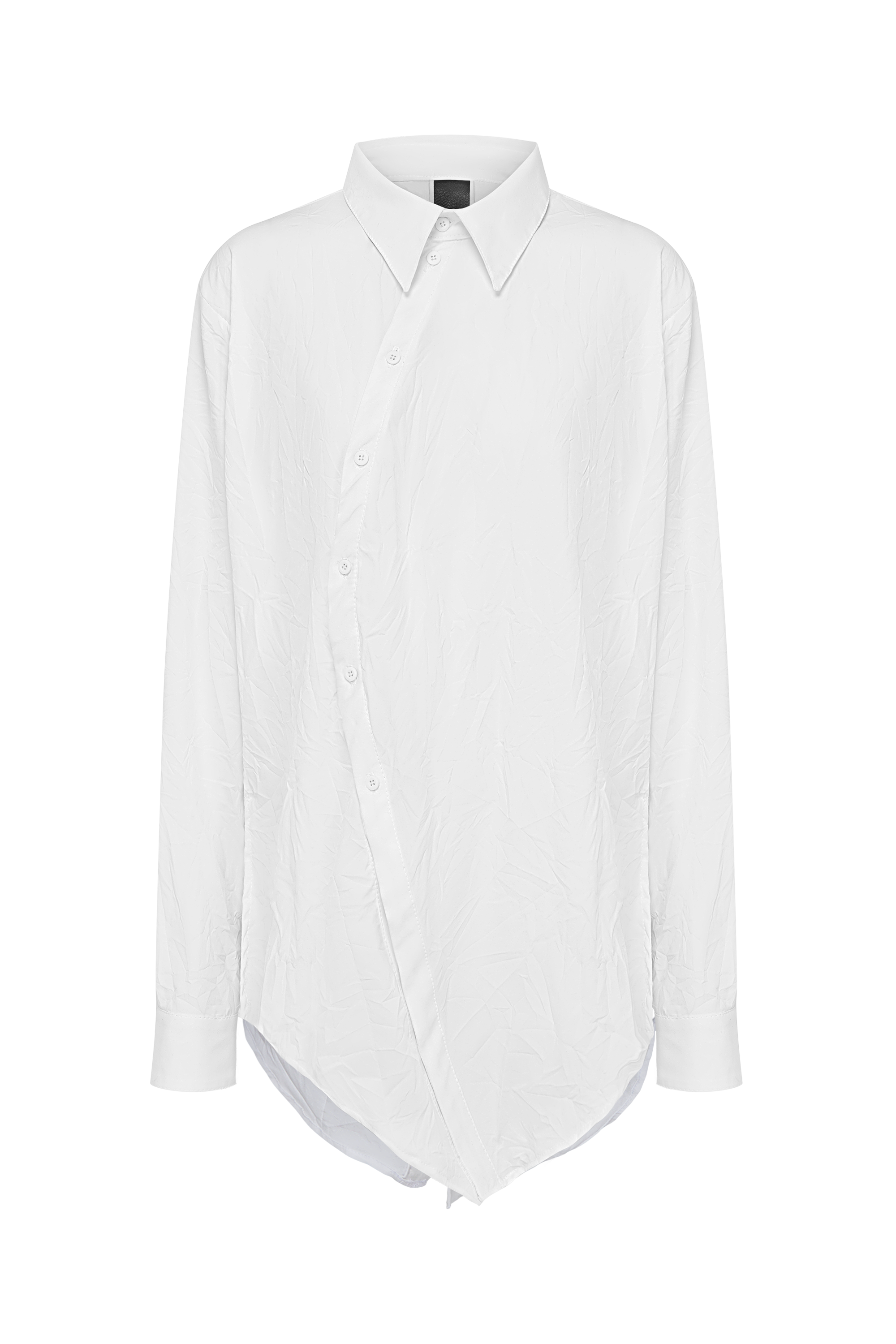 Curved white shirt