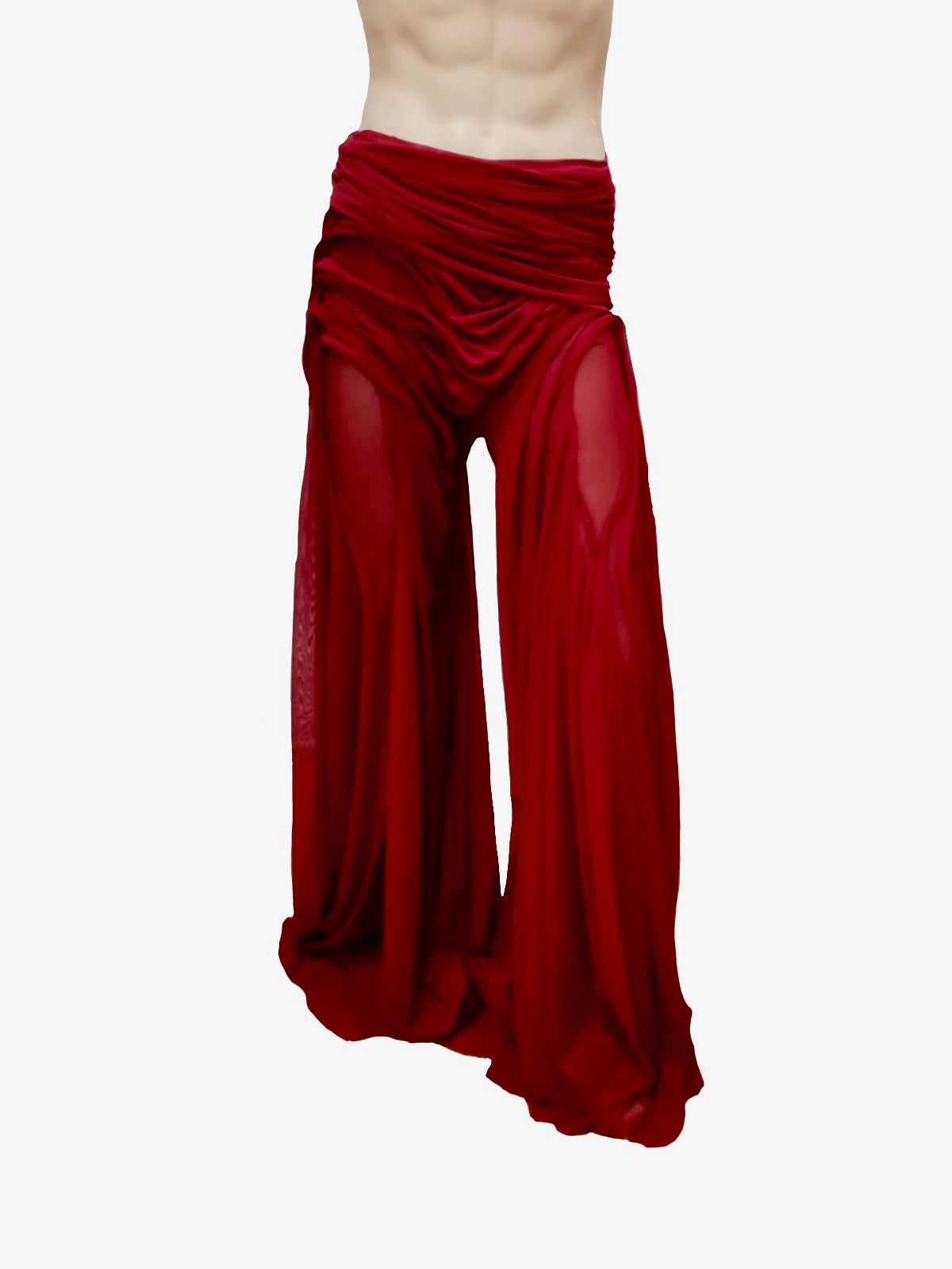 Wetlook high waisted trousers