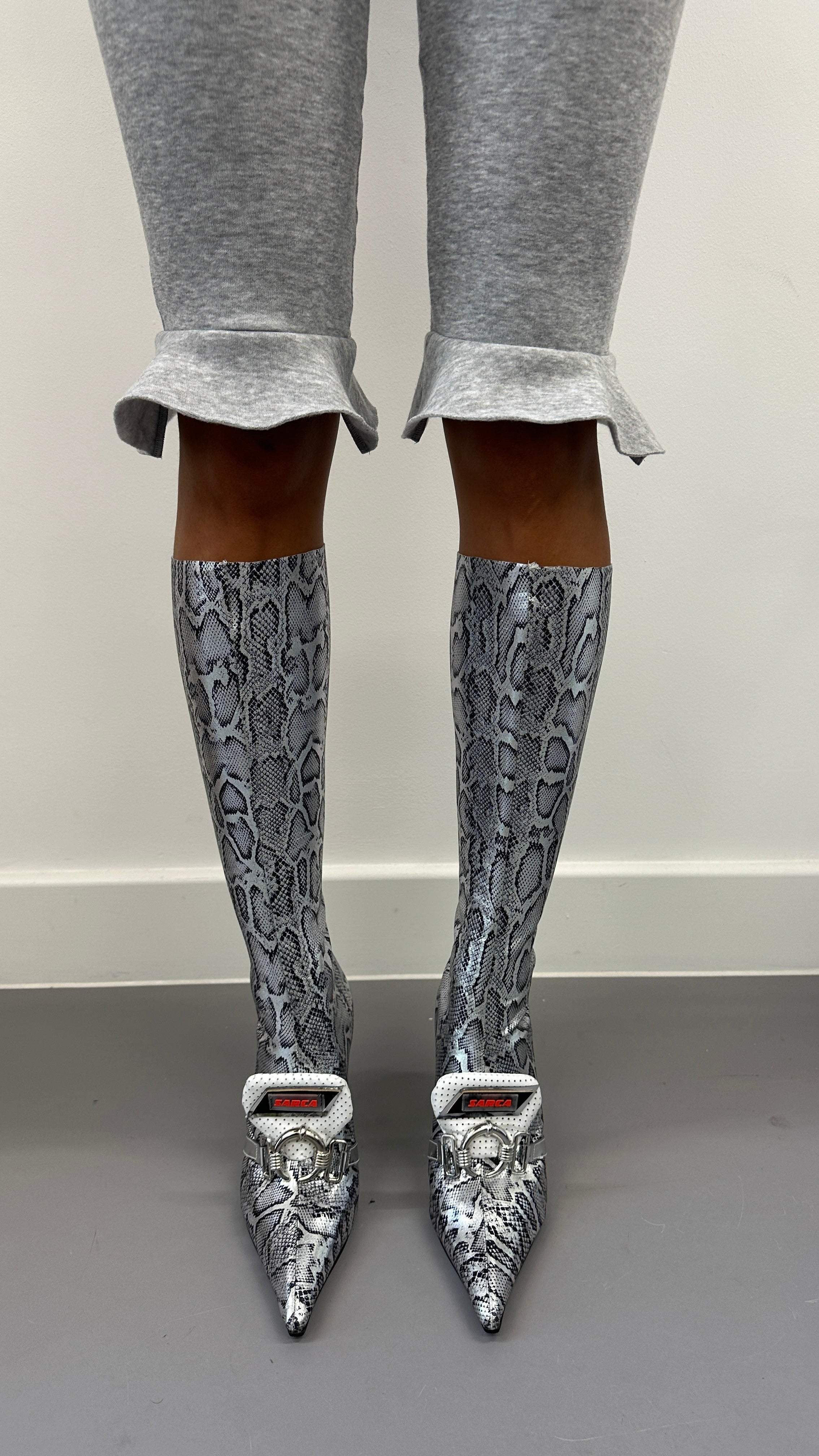 'snake' sock boots ss25