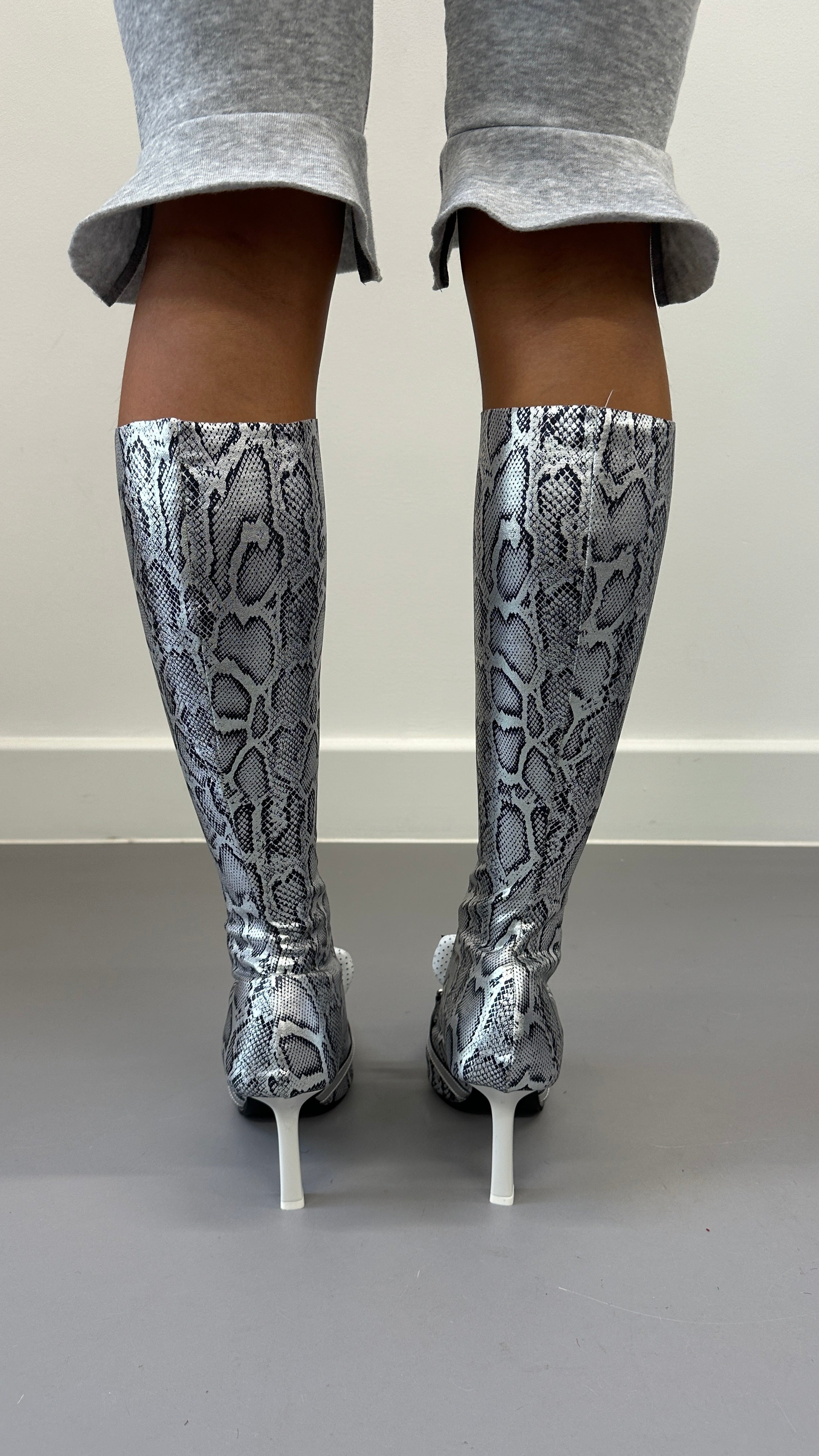 'snake' sock boots ss25