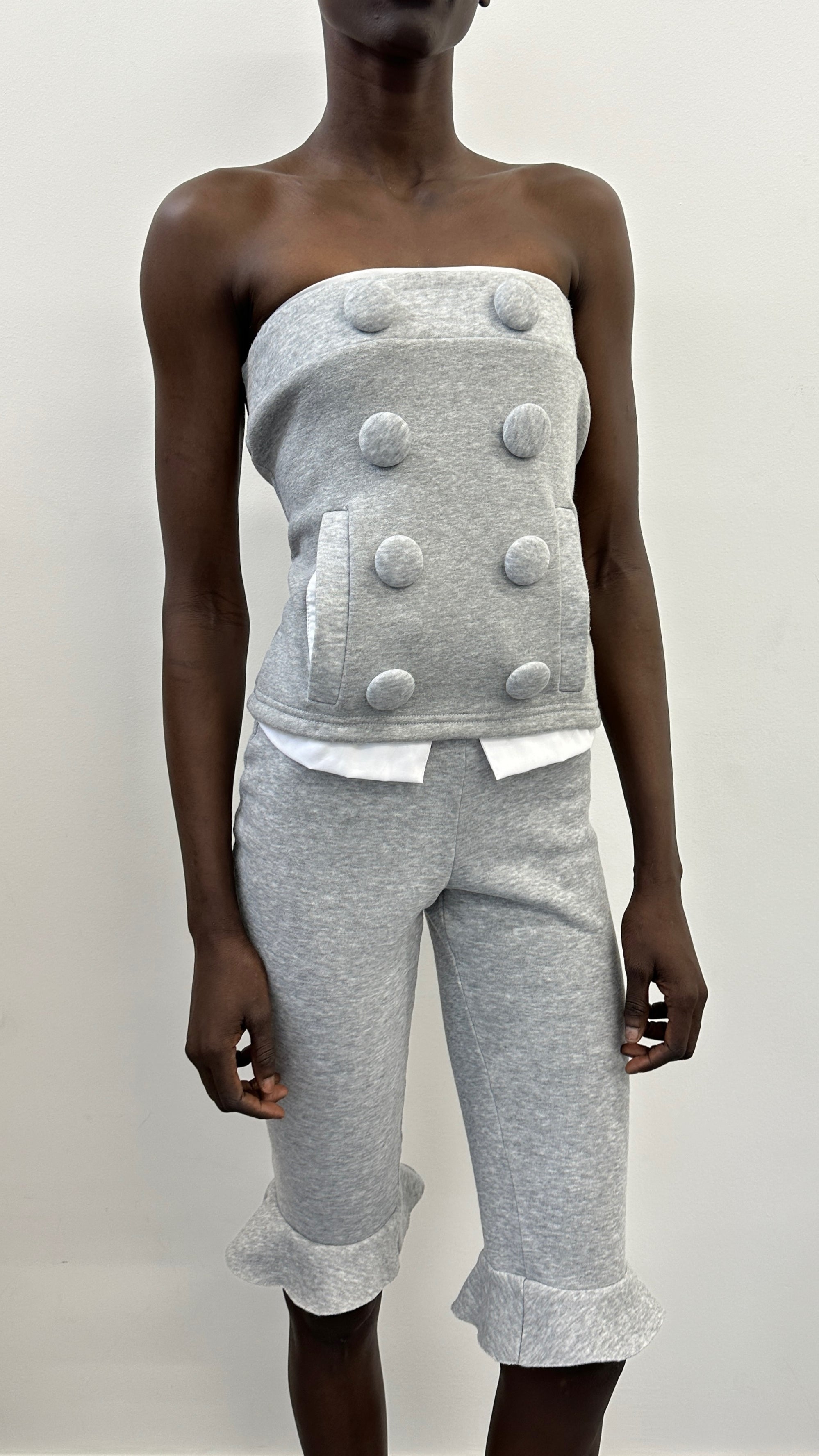 Grey jersey top