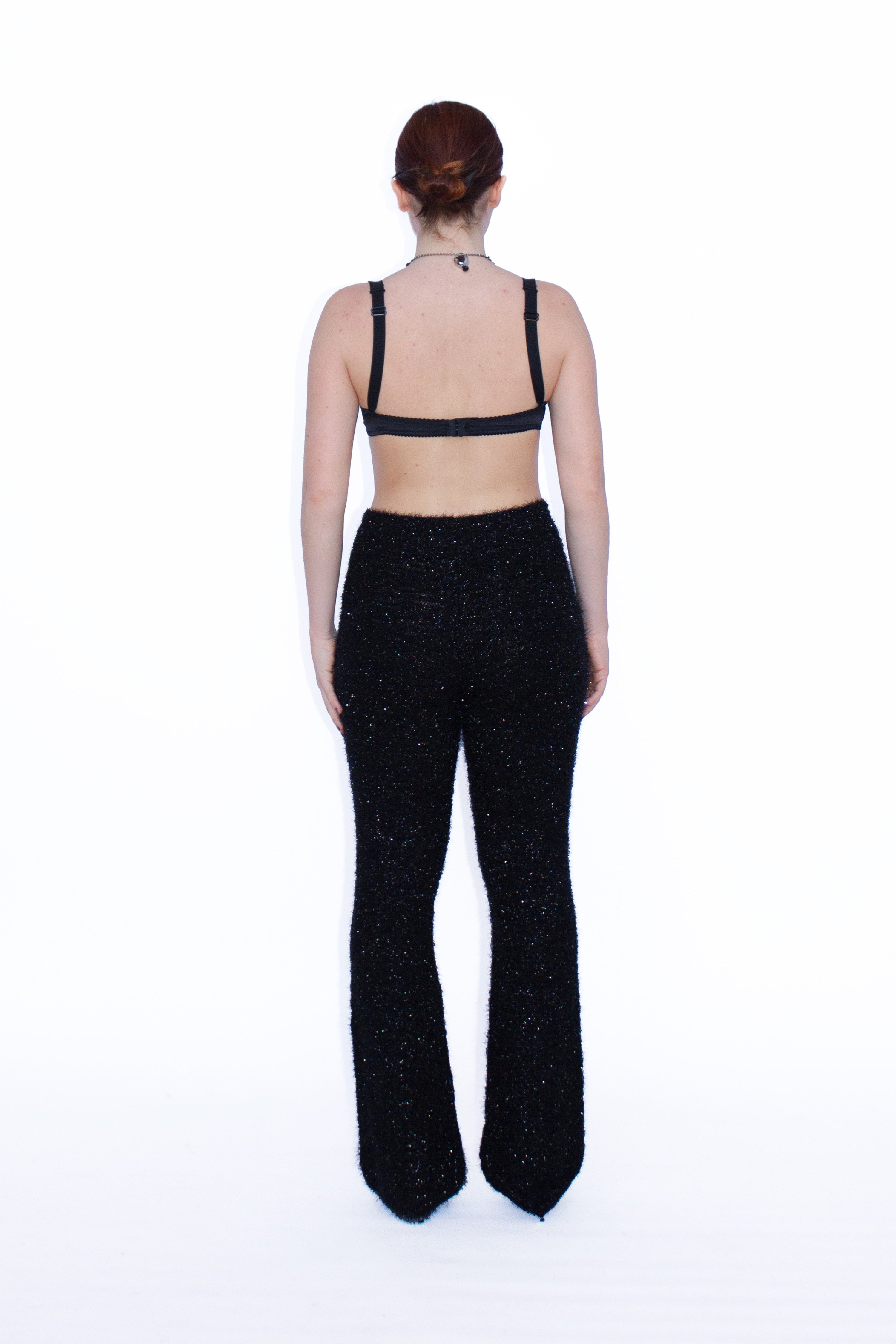 Pantalone in maglia lurex