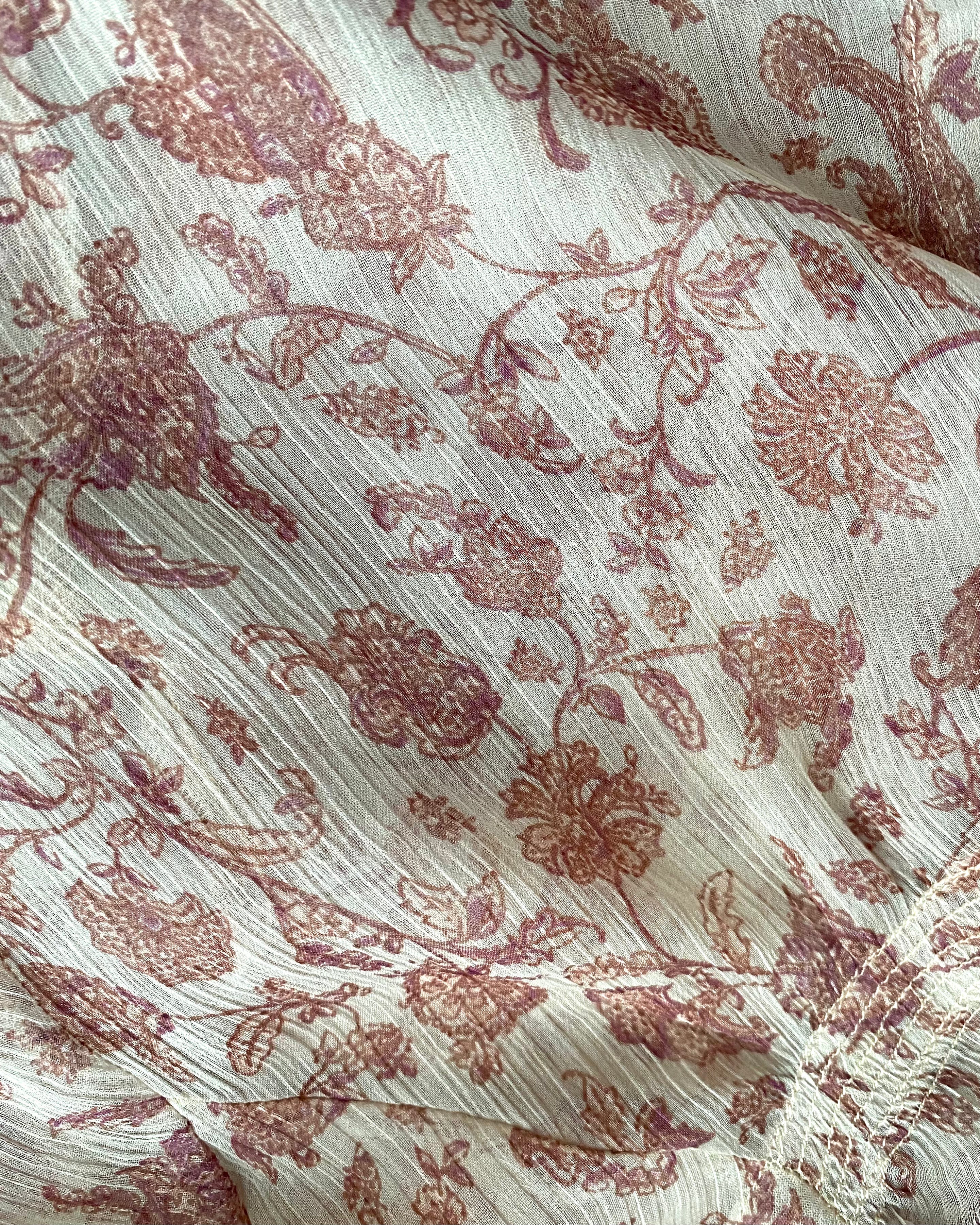 Sheer floral shirt