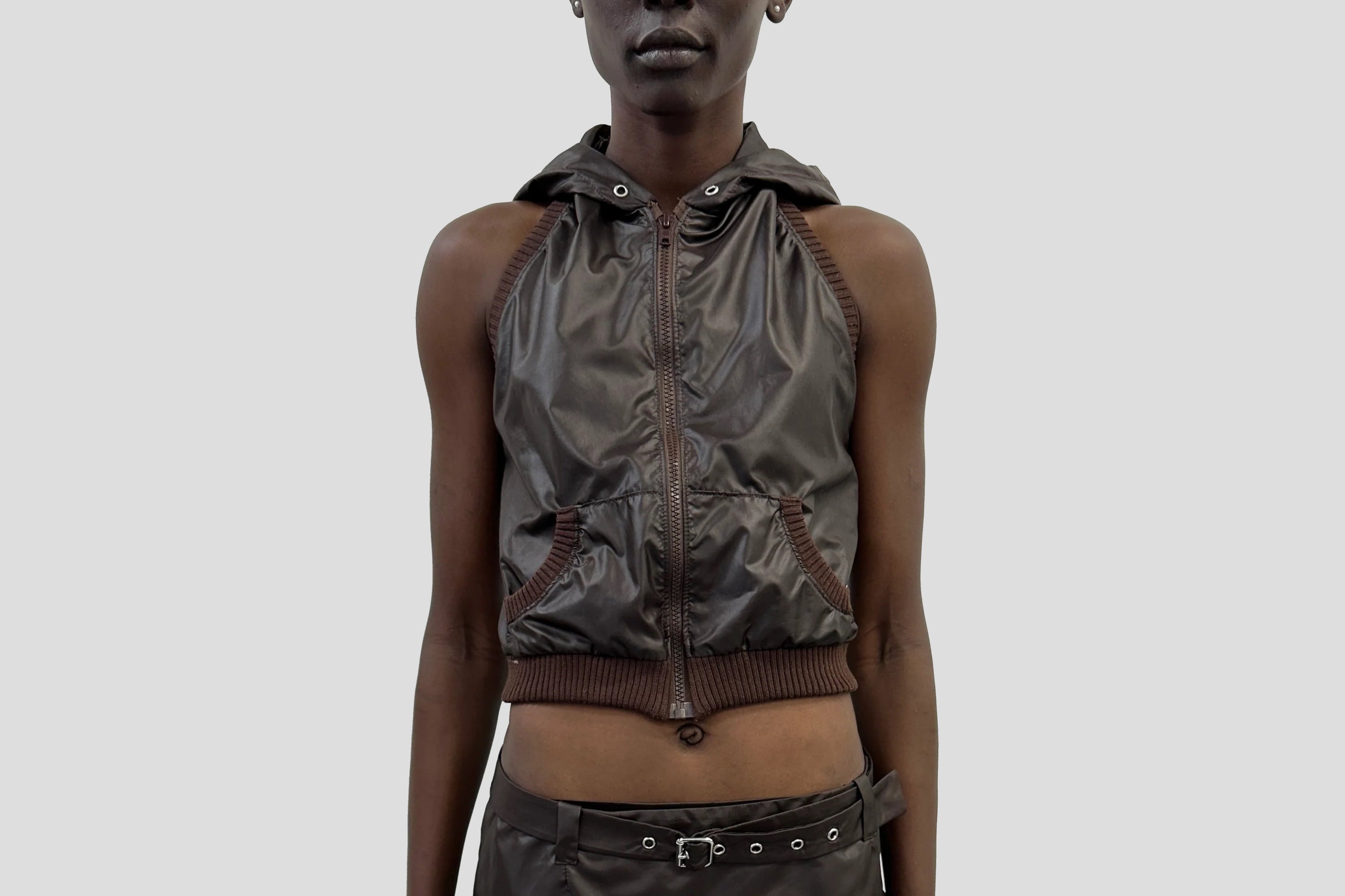 Halter top- brown