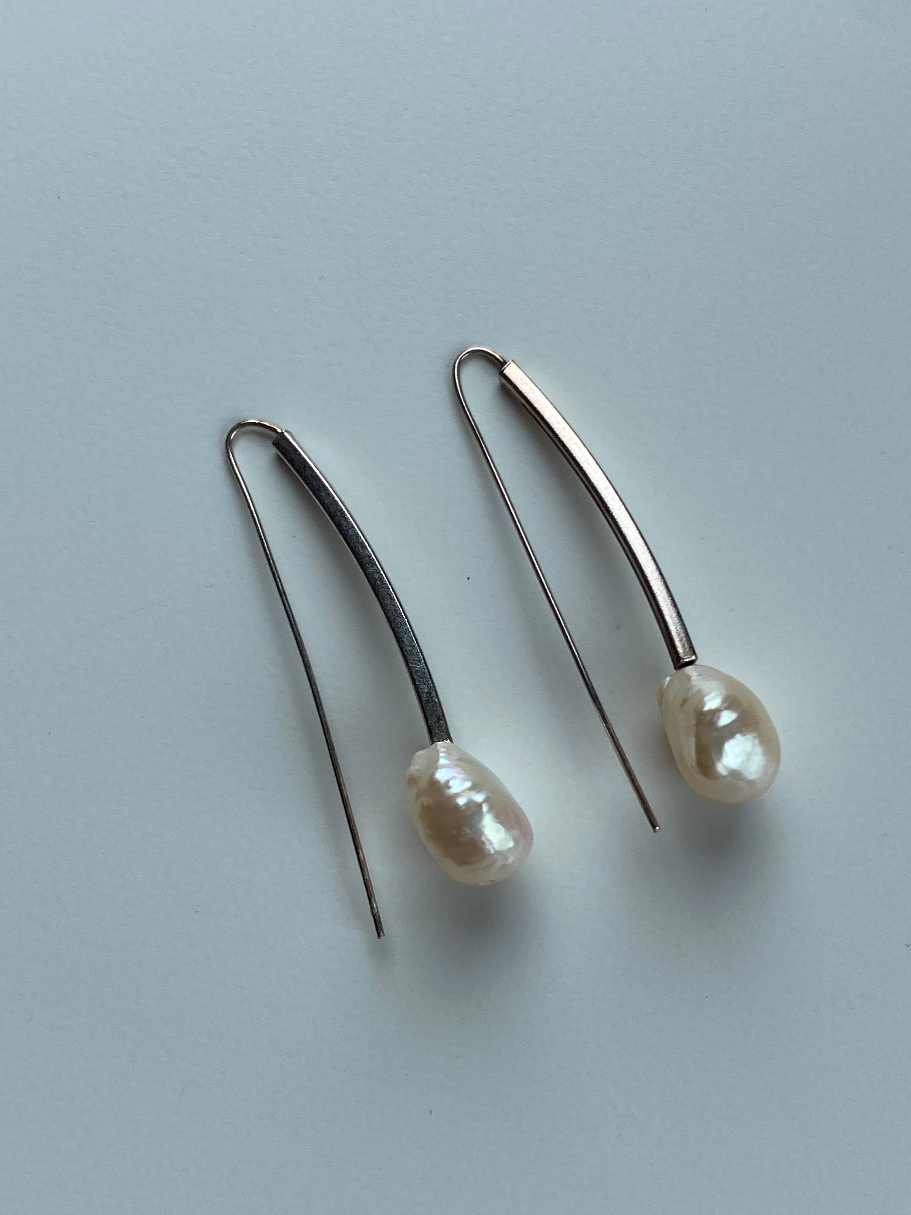 Natural pearl earrings