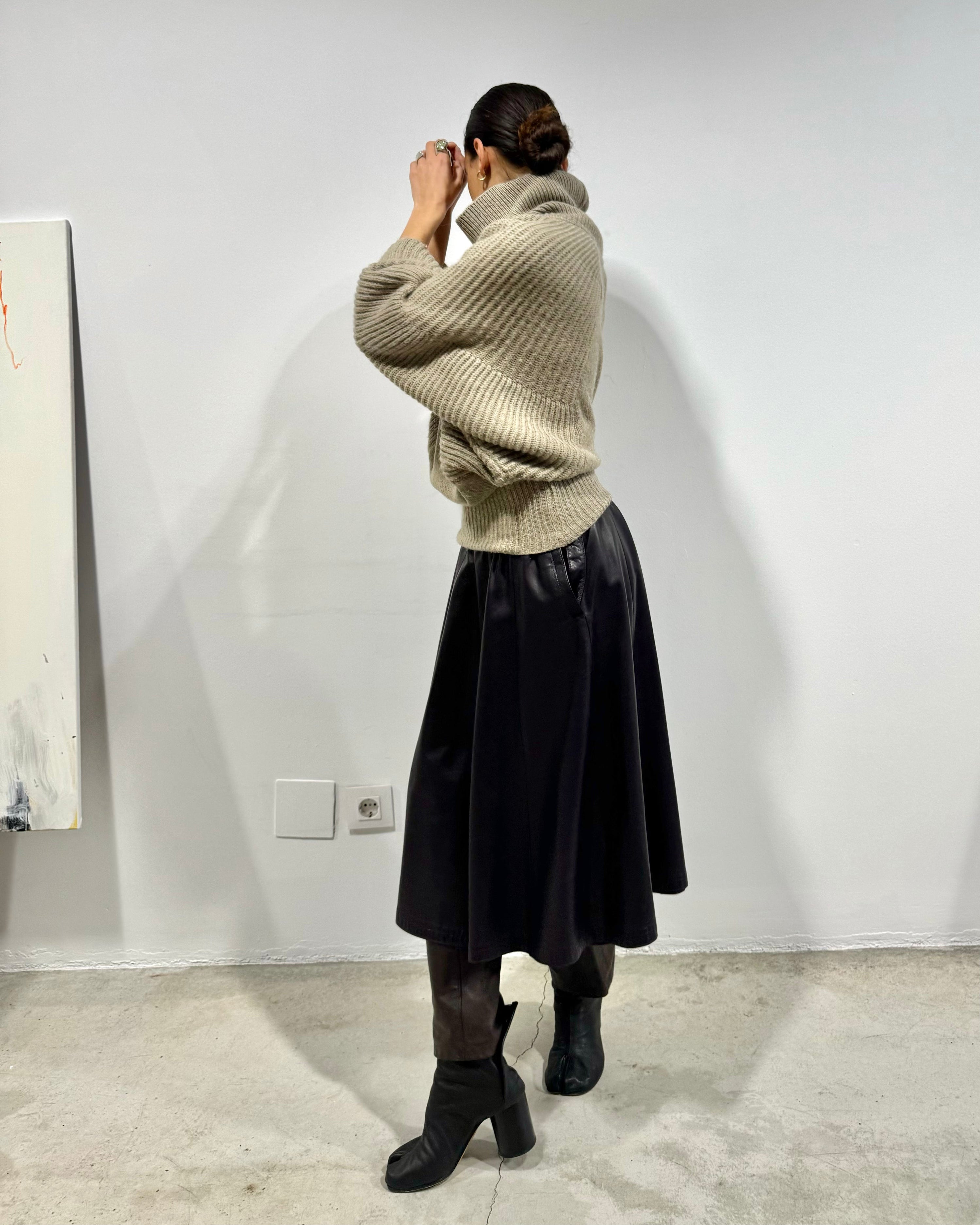 The emily leather skirt