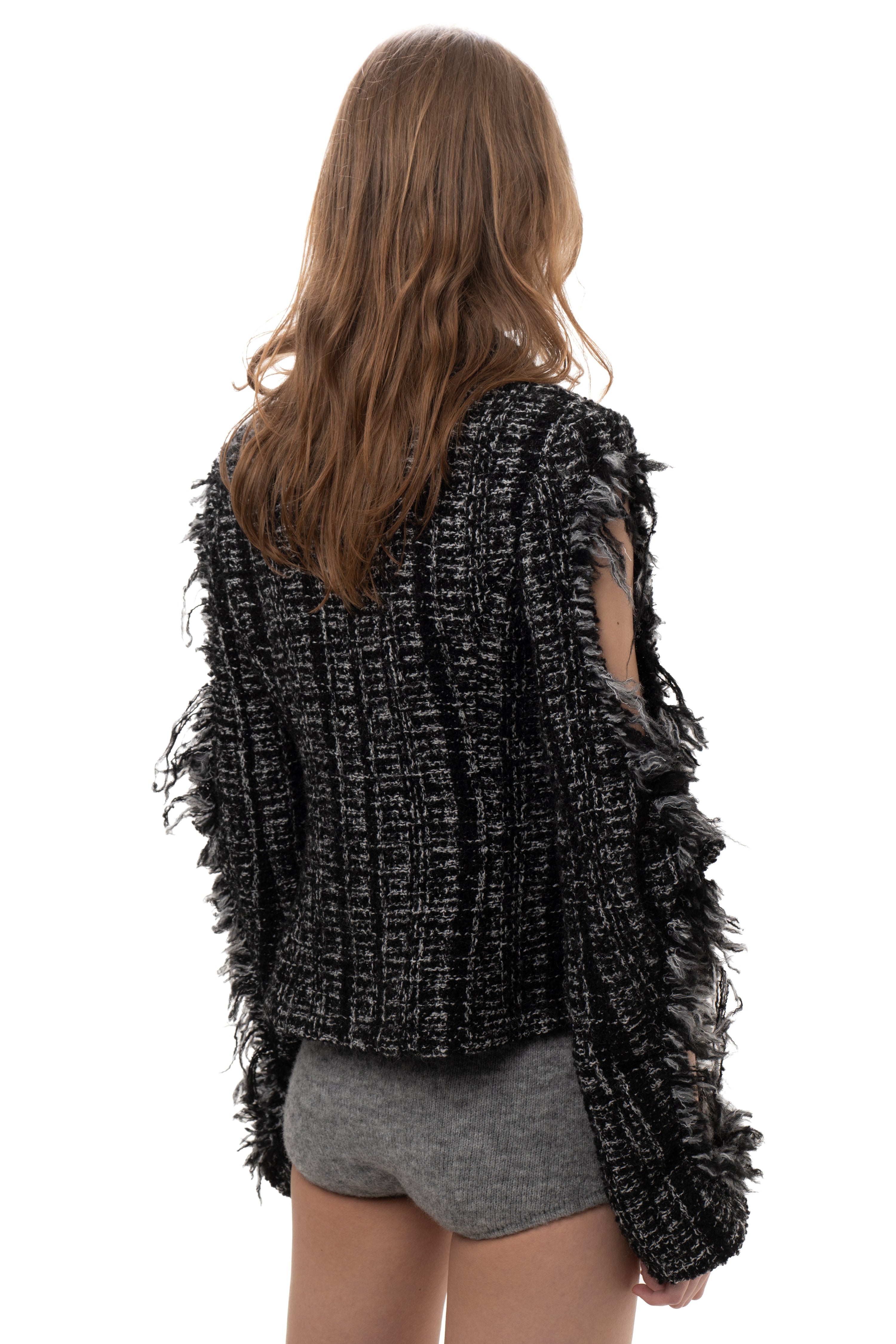 Twist sleeve suit jacket