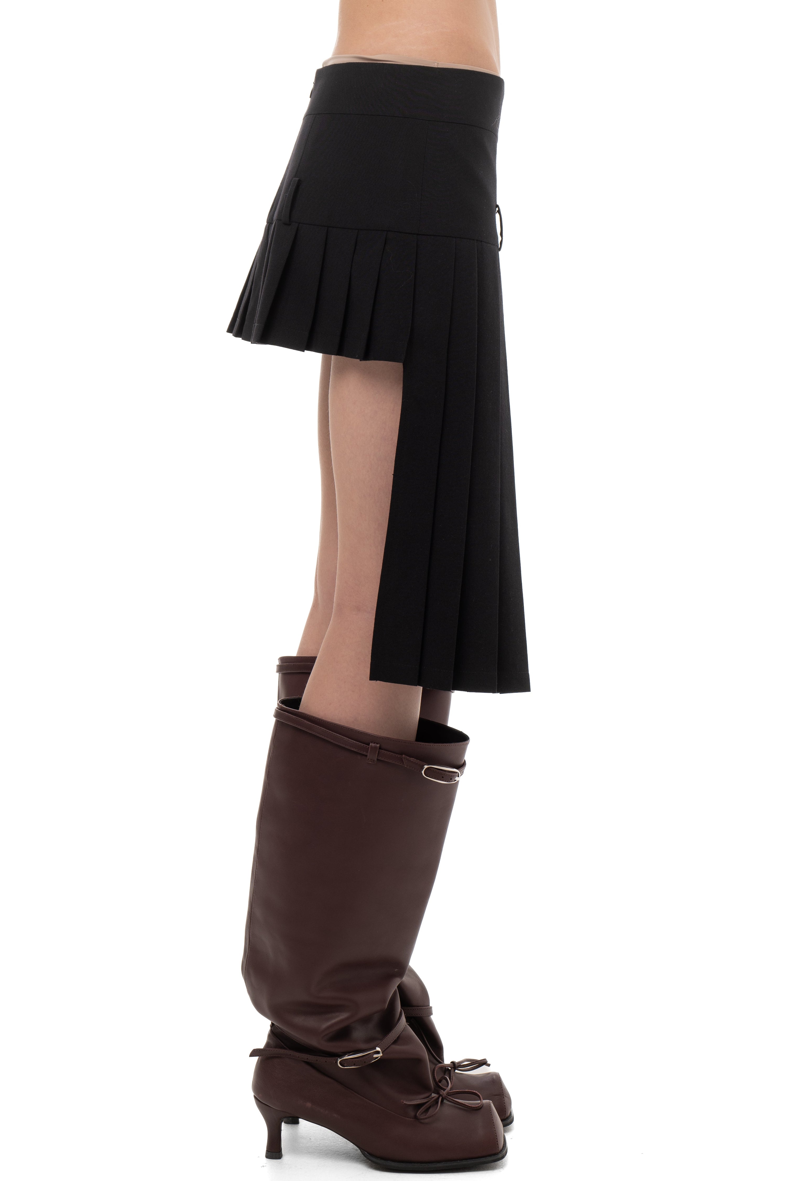 Ss24 pleated midi/mini skirt
