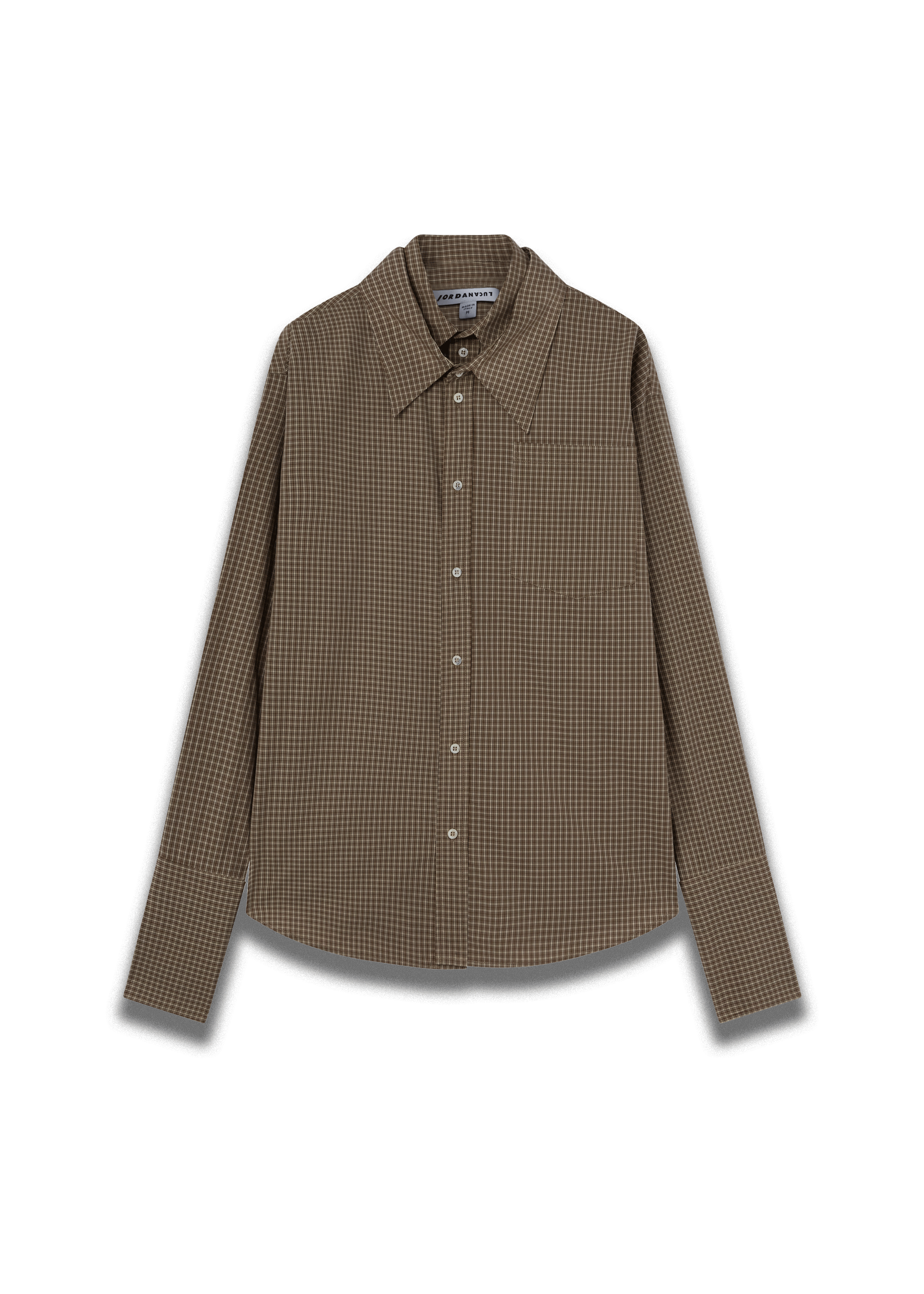 Clover shirt brown check