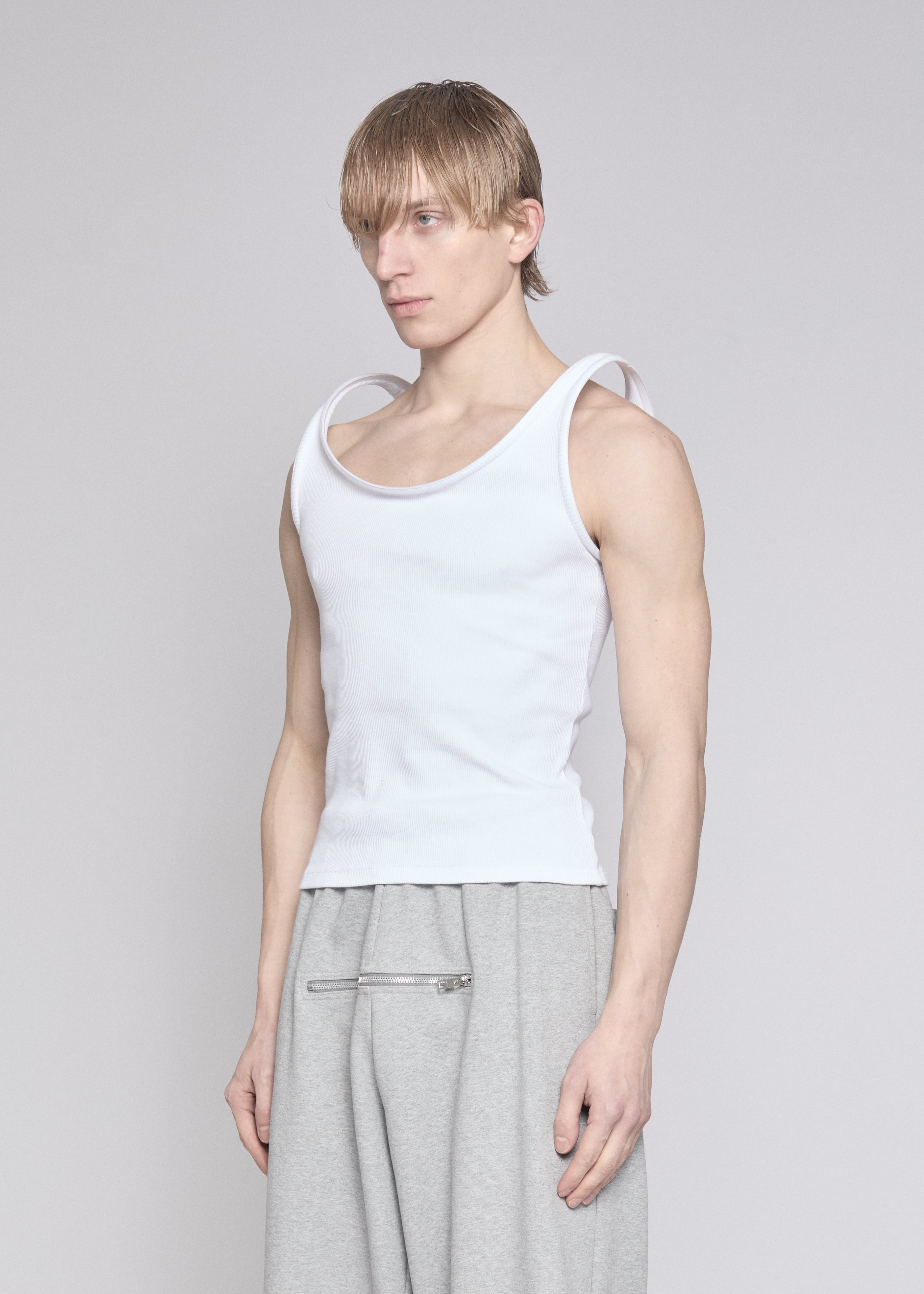 Blur tank top white