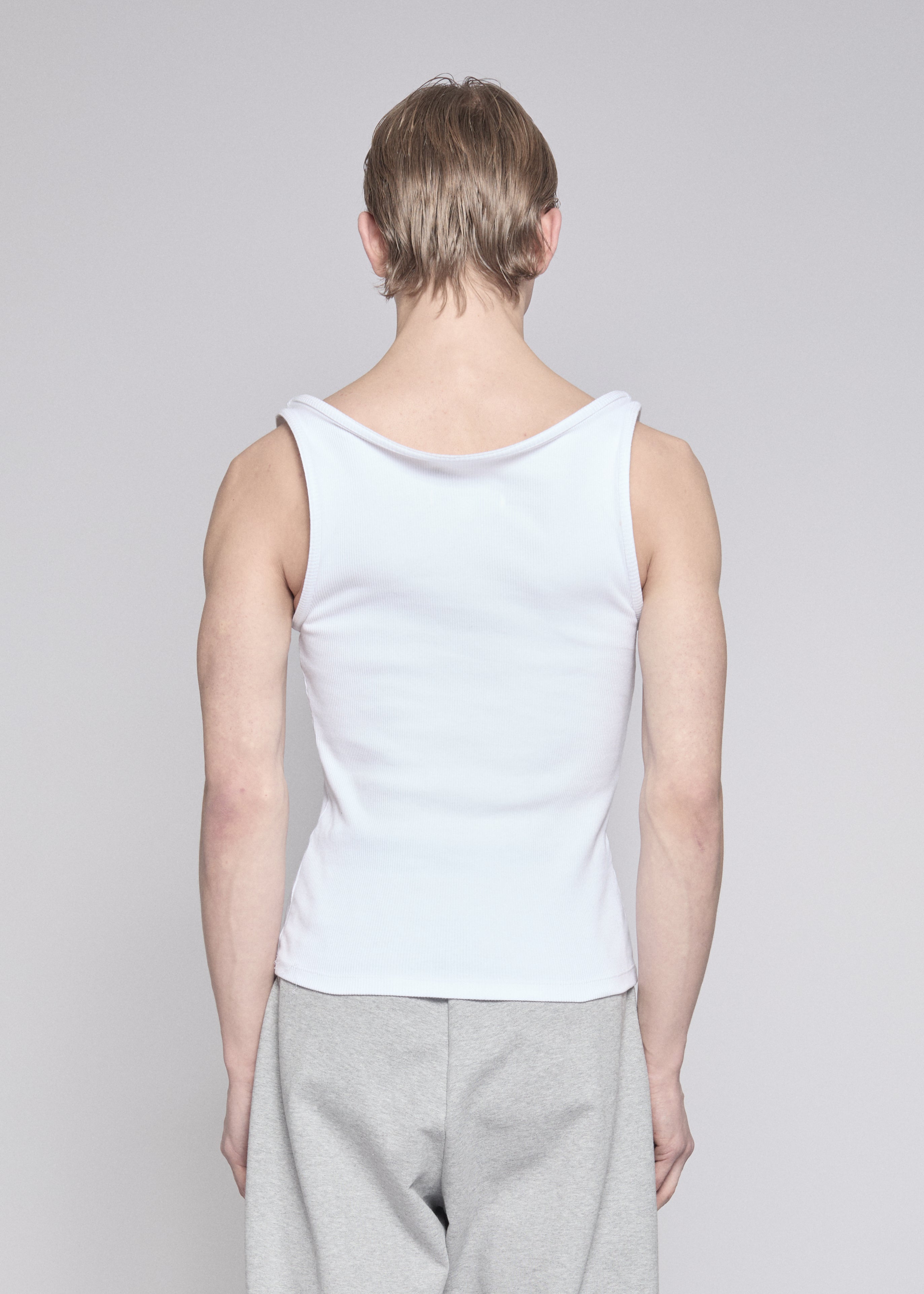 Blur tank top white