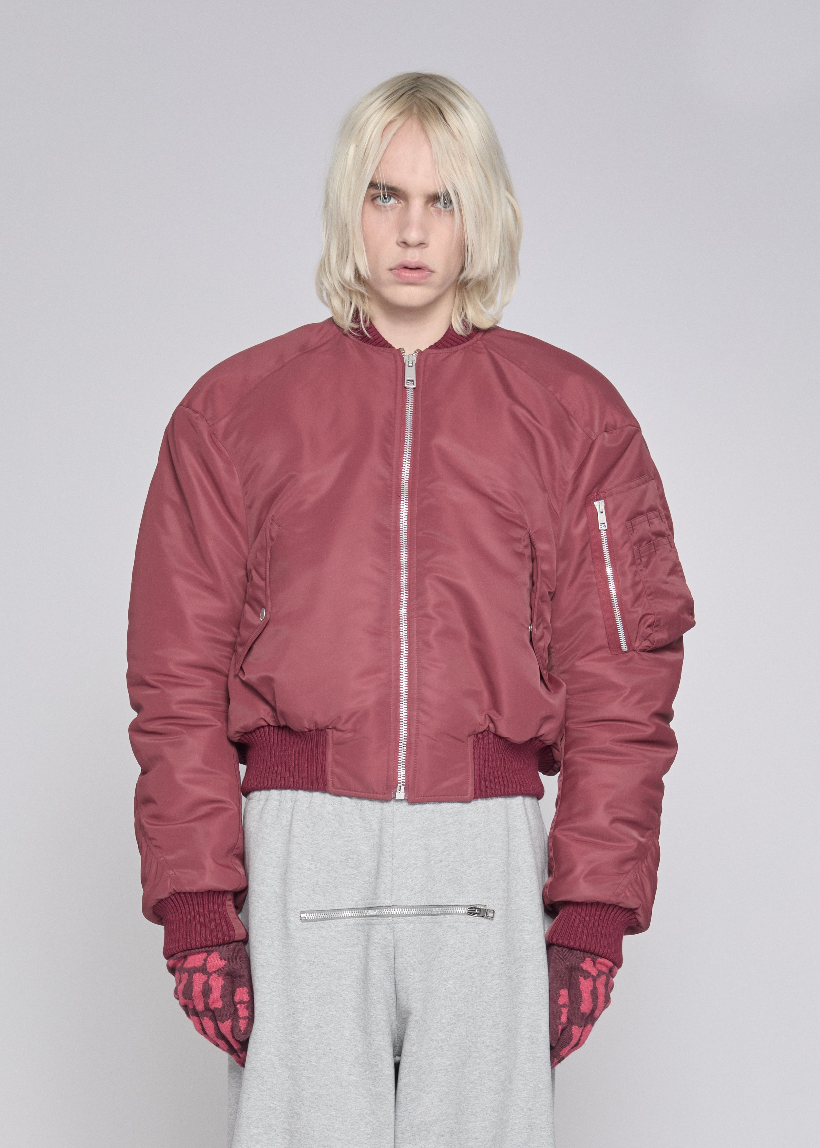 Bulldog bomber maroon