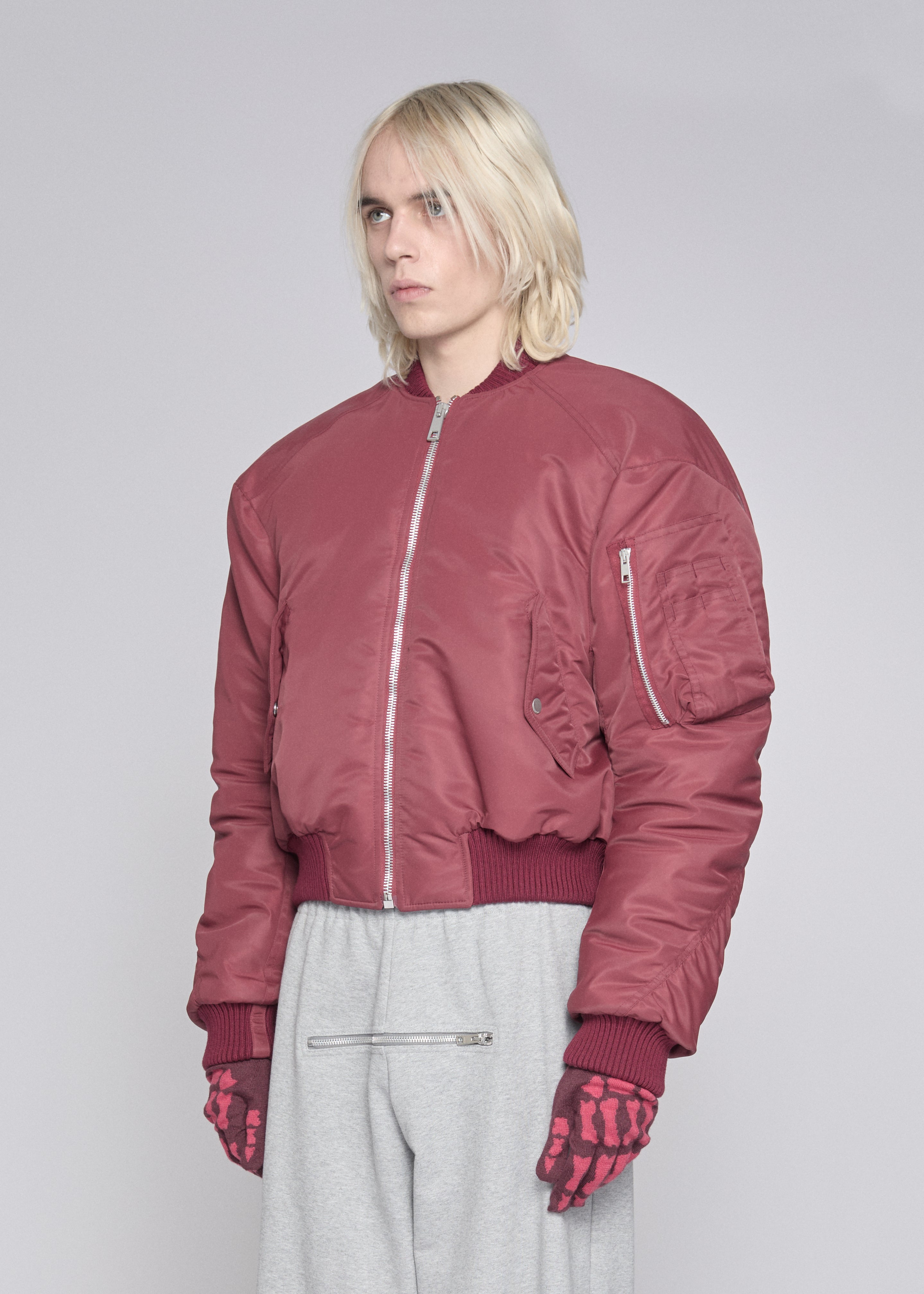 Bulldog bomber maroon