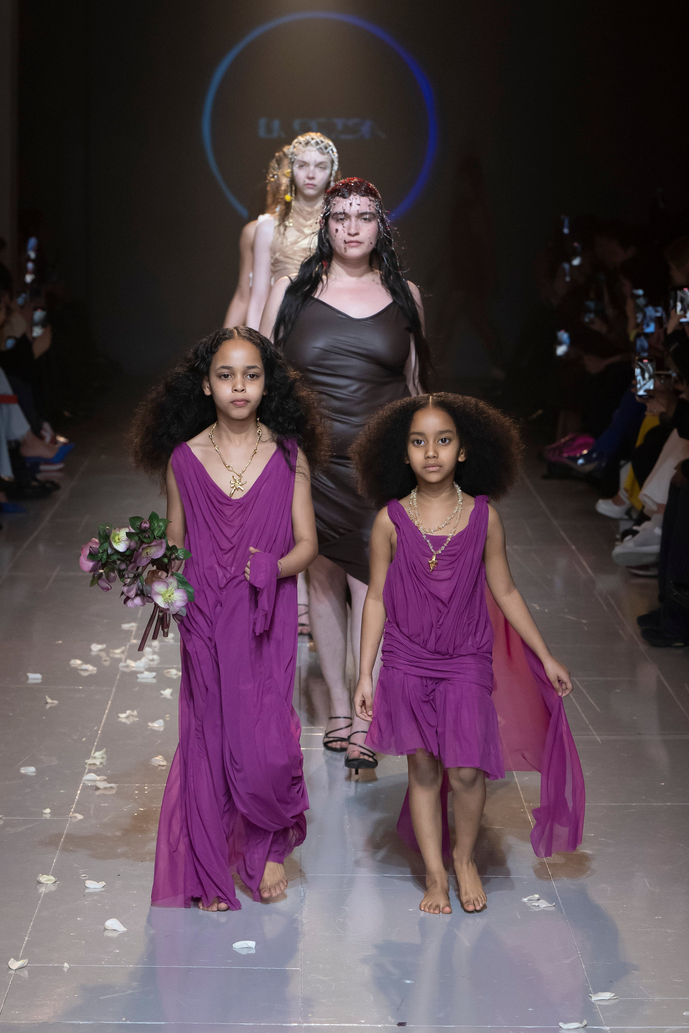 Children's long wetlook dress