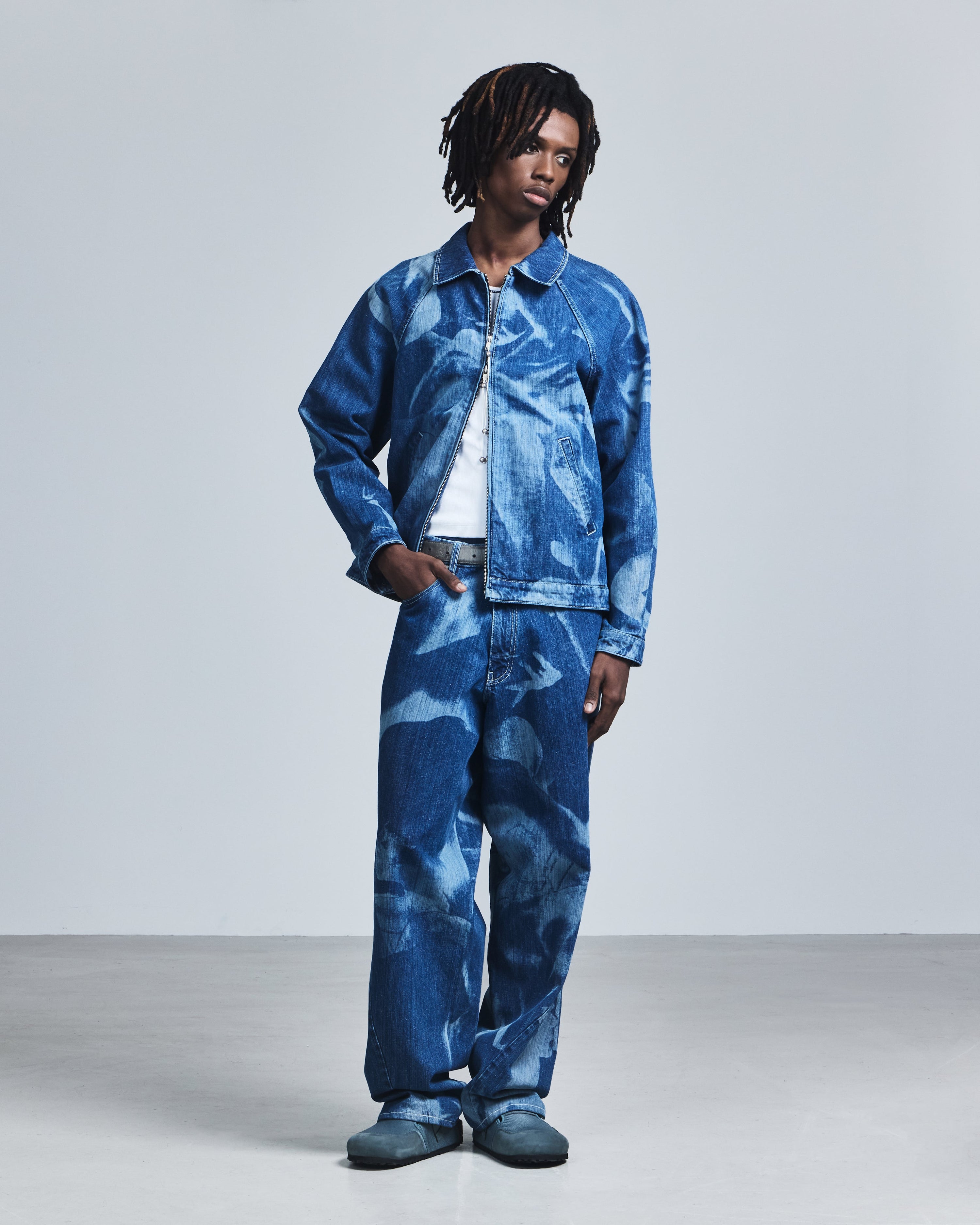 'embrace' laser engraved work jacket