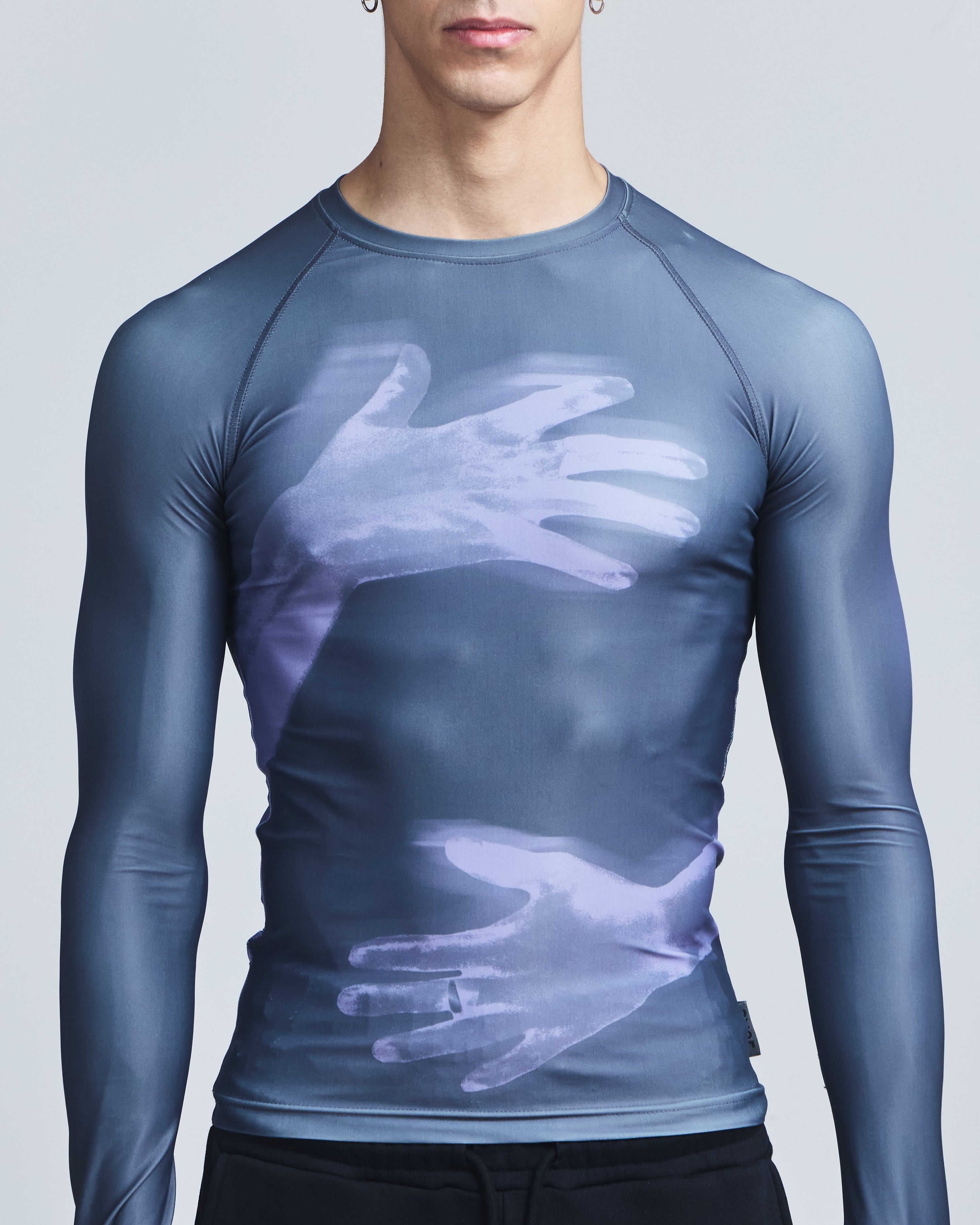 'embrace' printed long sleeve top