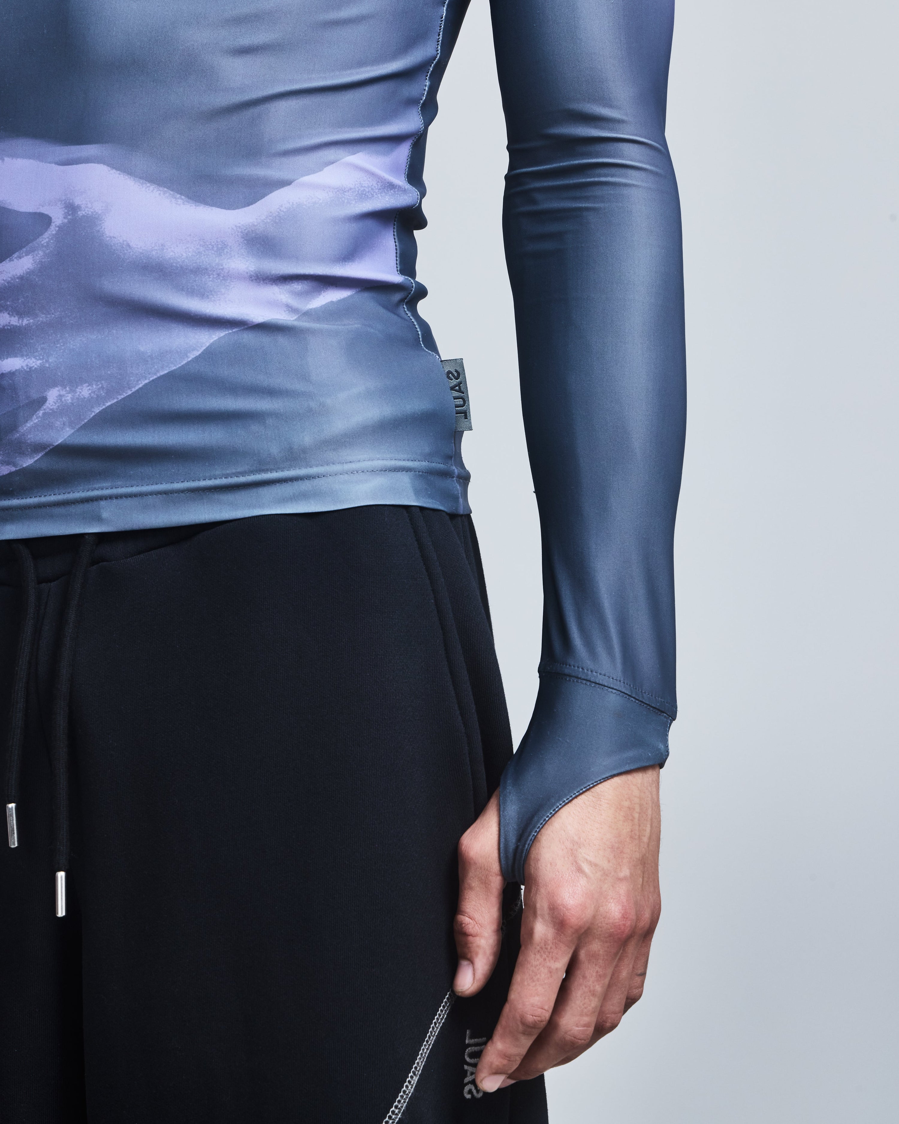 'embrace' printed long sleeve top