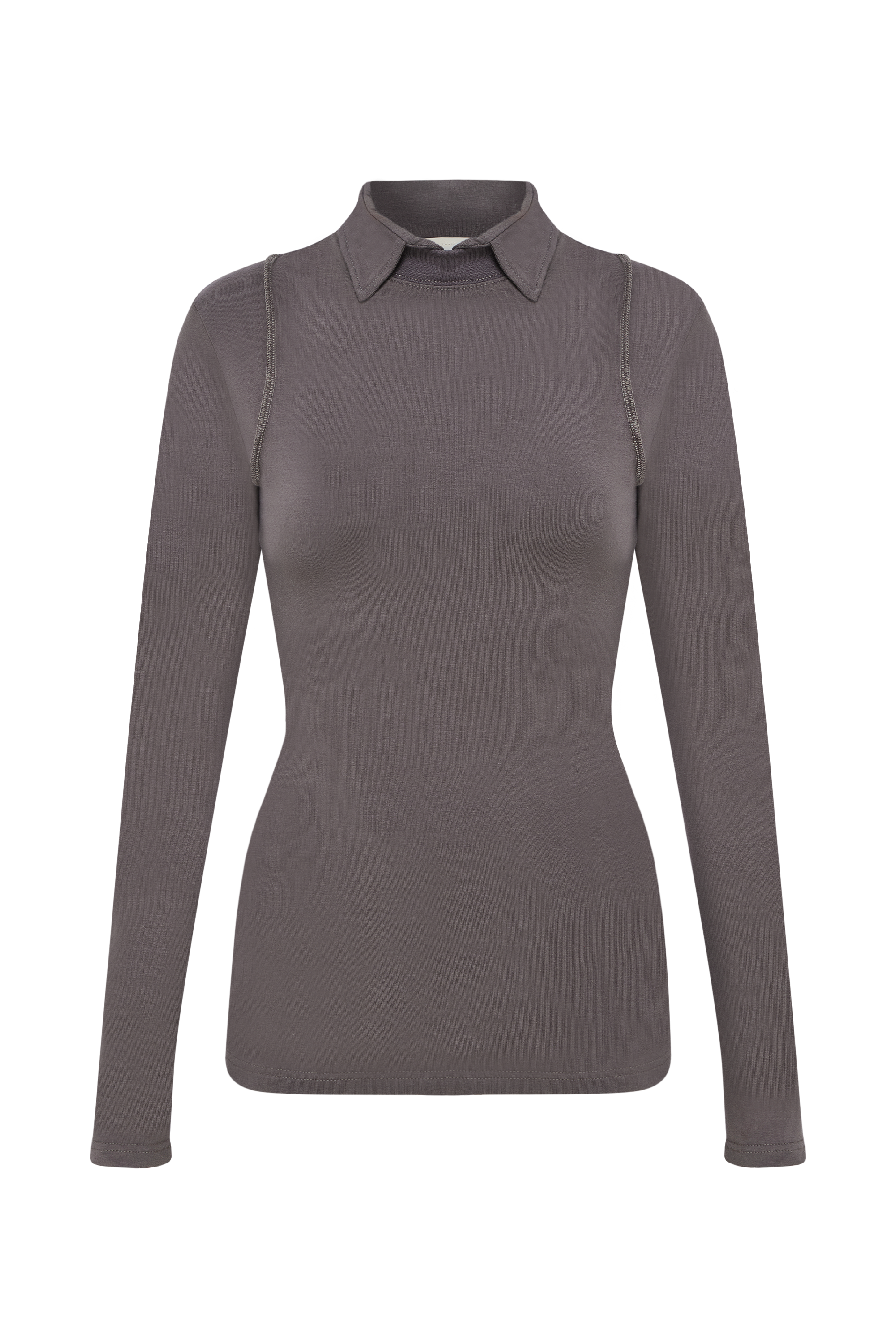 Fitted longsleeve grey