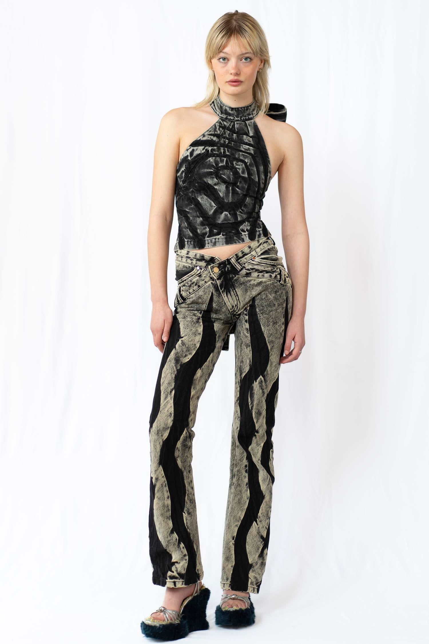 Racetrack Bias-cut Jeans