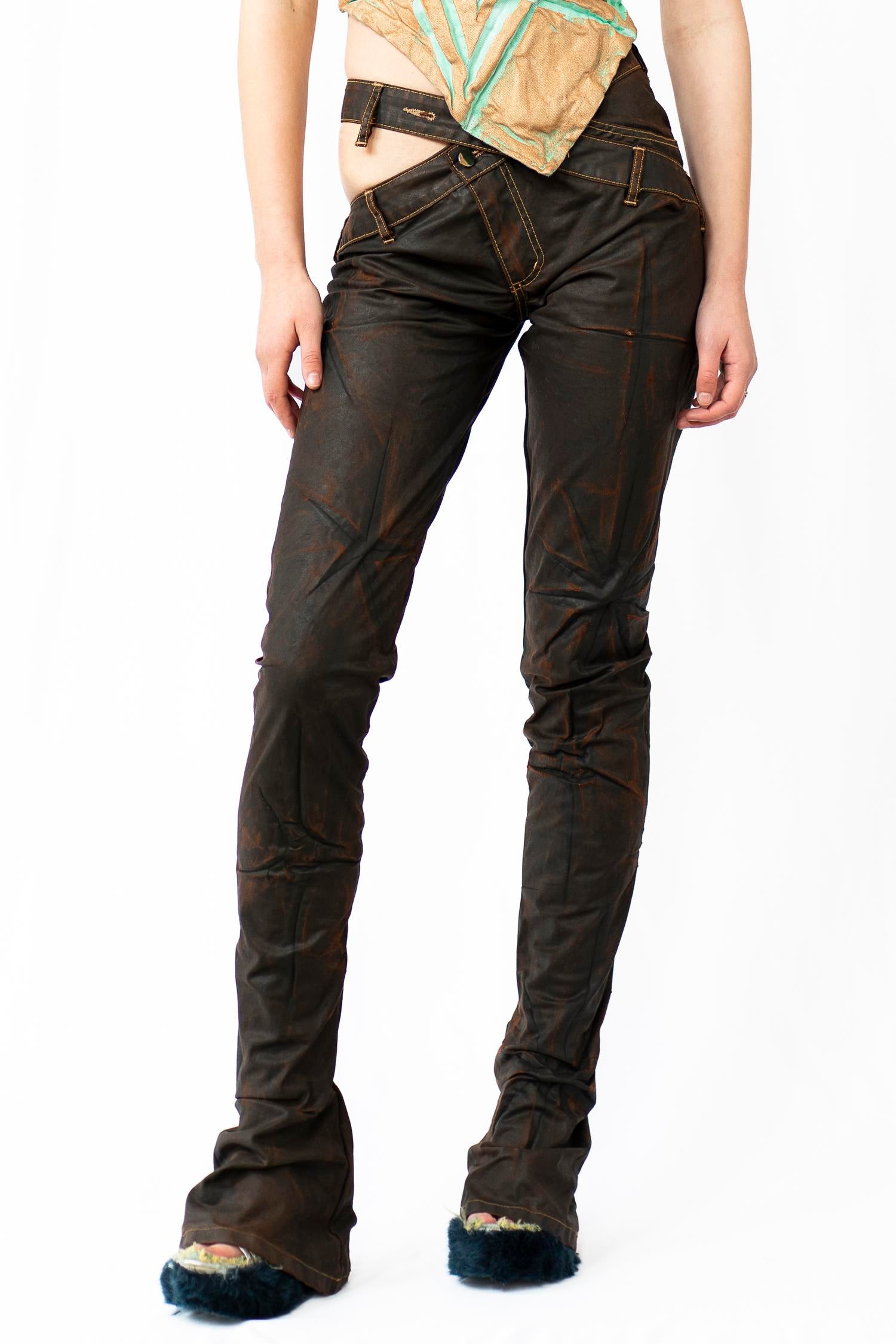 Brown “Jeather” Jeans