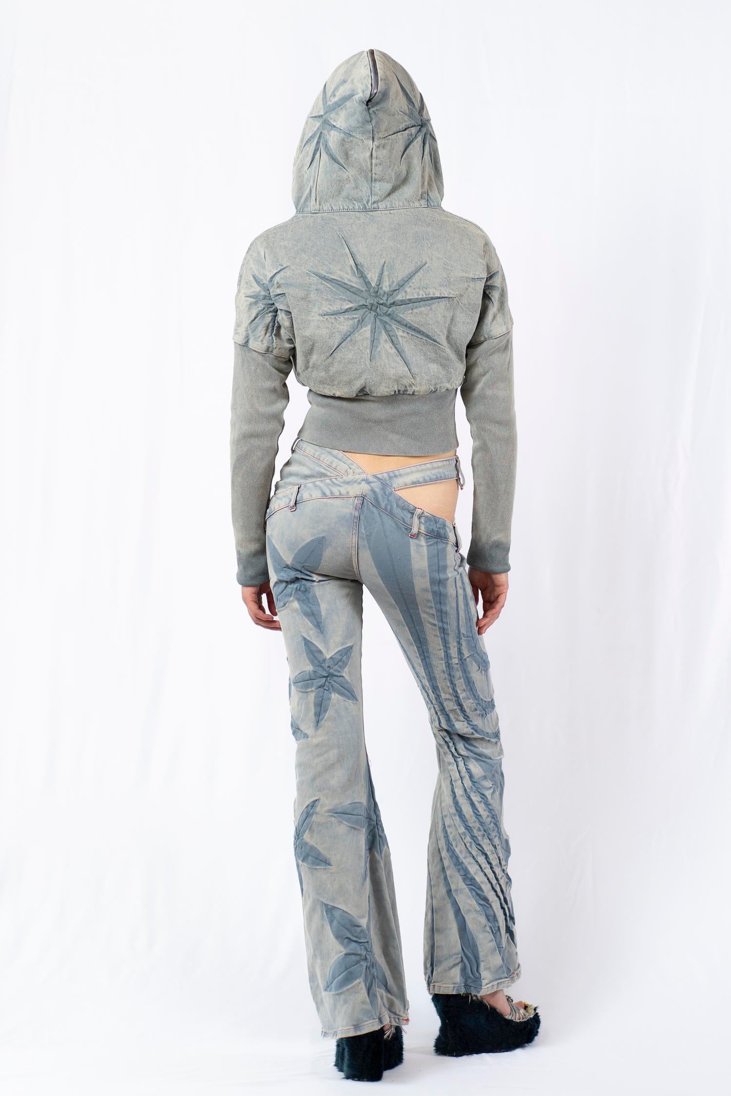 Denim bomber
