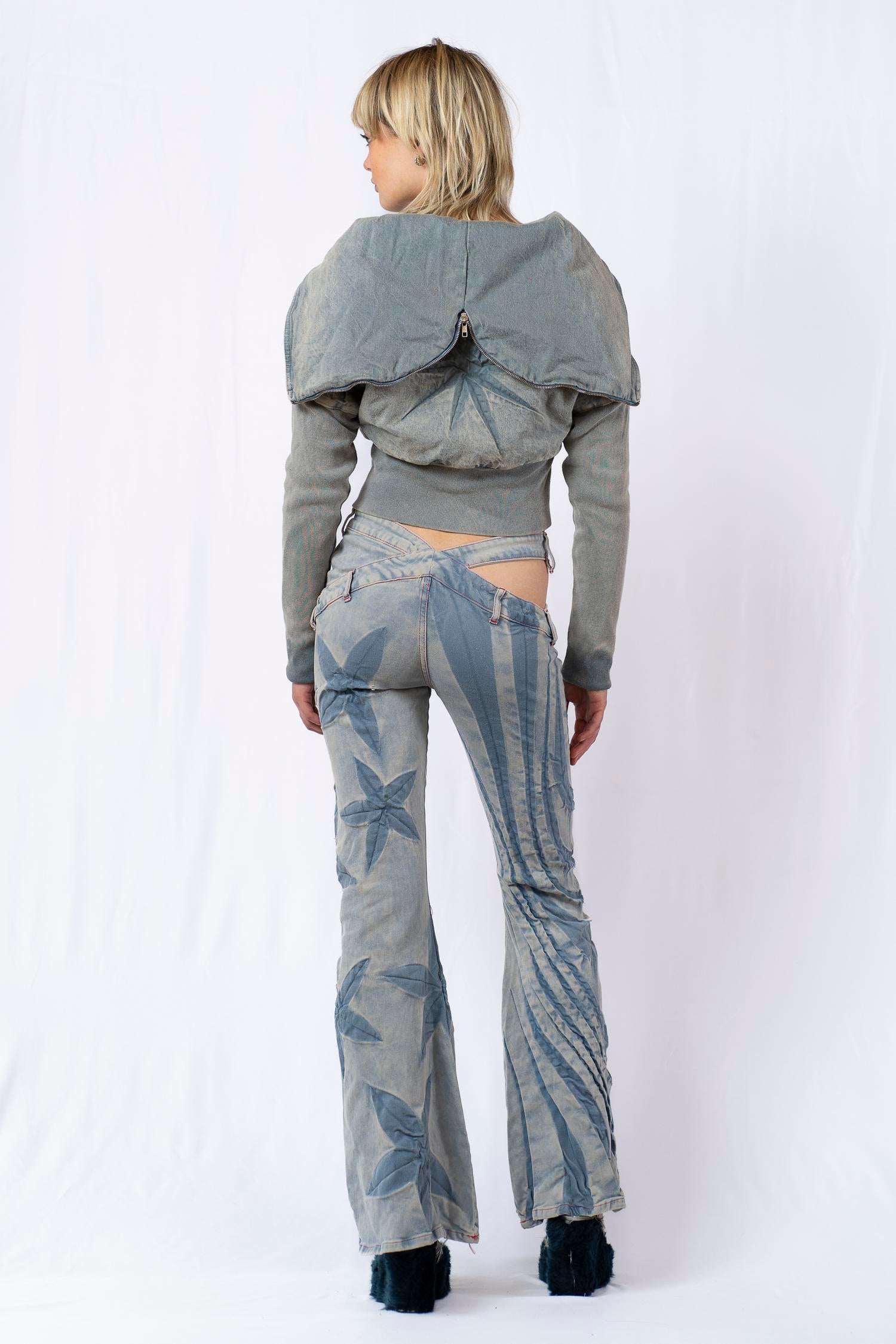 Denim bomber