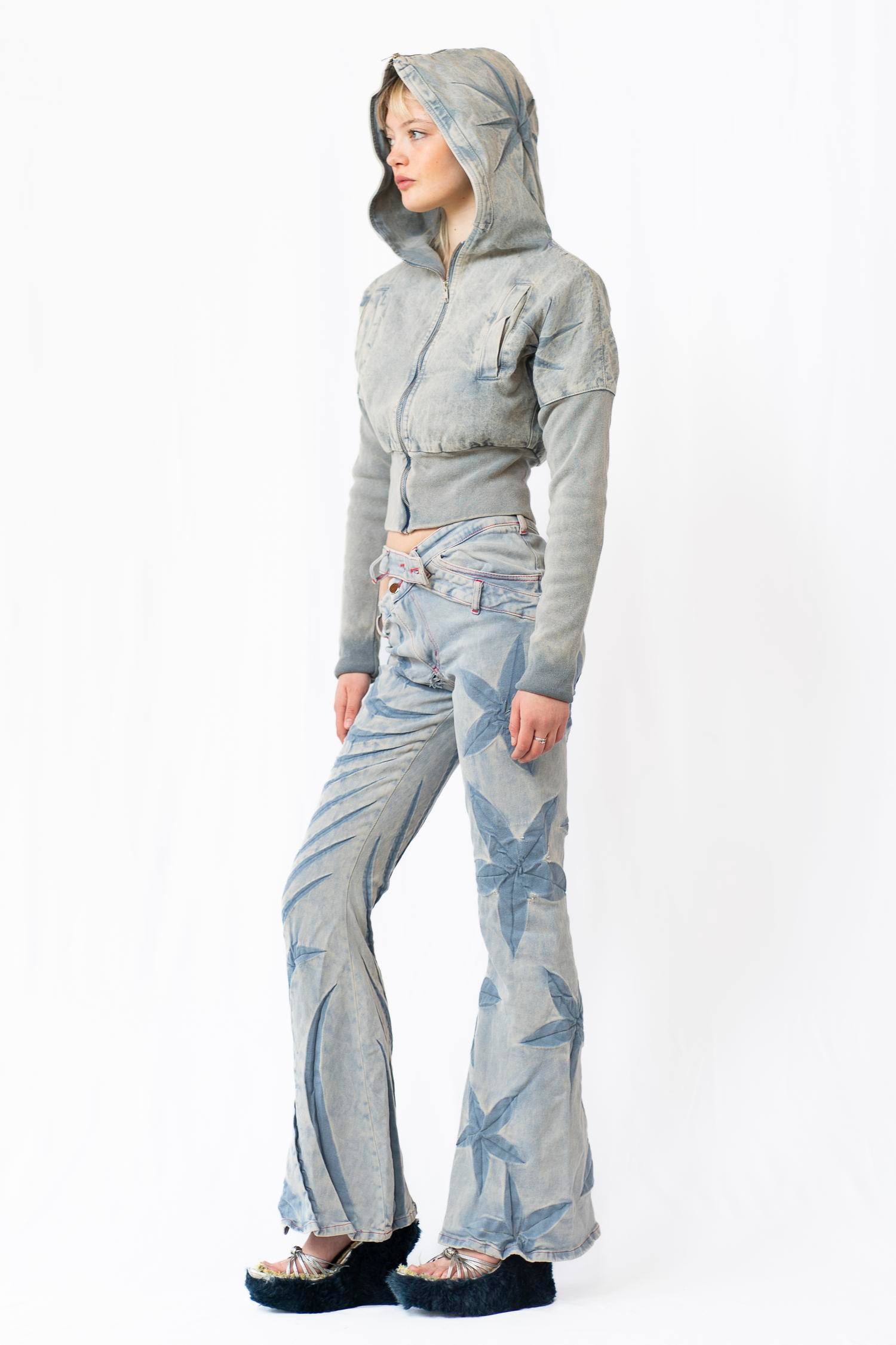 Denim bomber