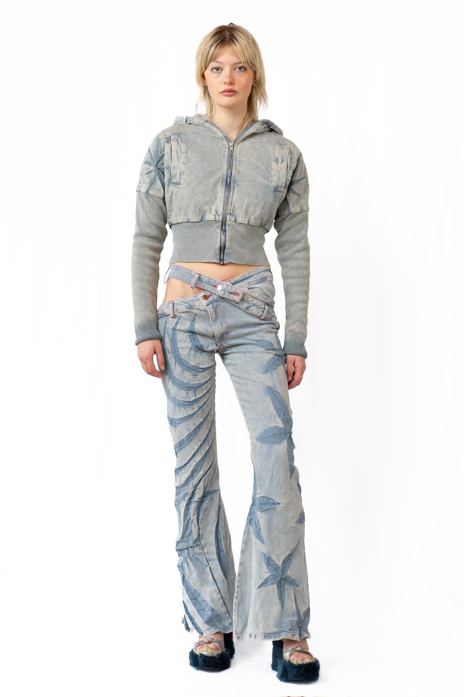 Denim bomber