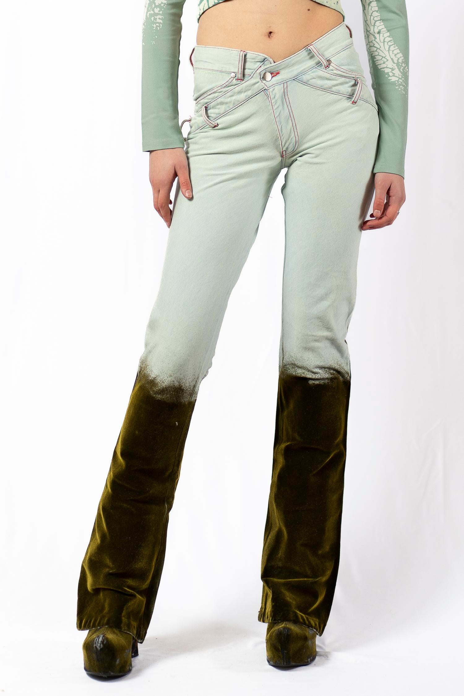 Fog light spiral jeans