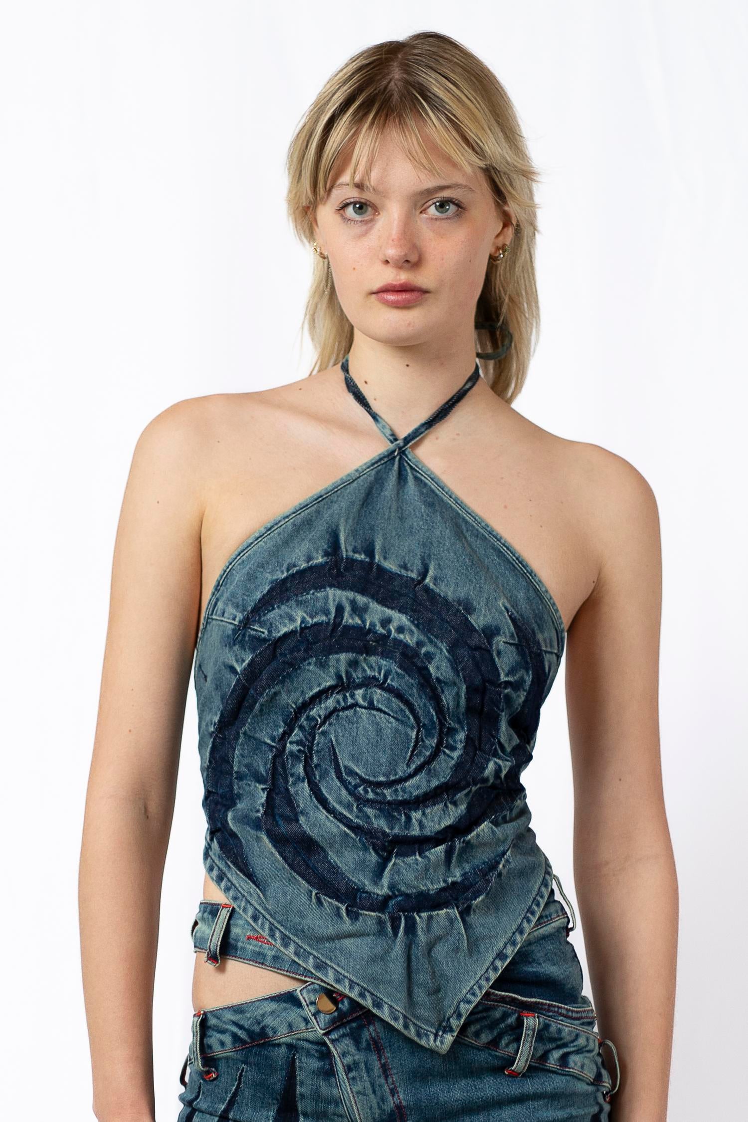 Petrol Blue Bandana Top