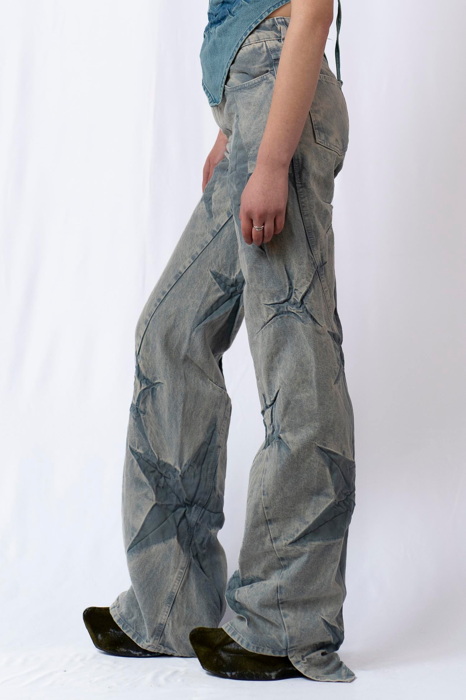 Boyfriend spiral sparkles jeans