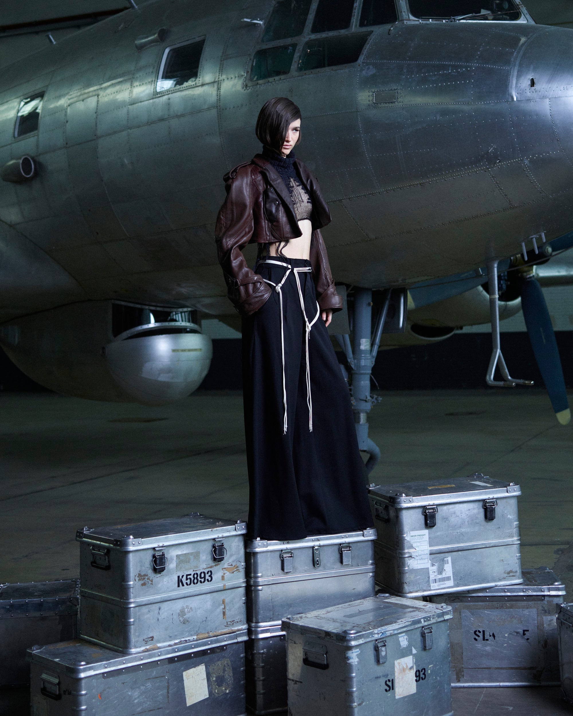 Cropped leather jacket (look7)