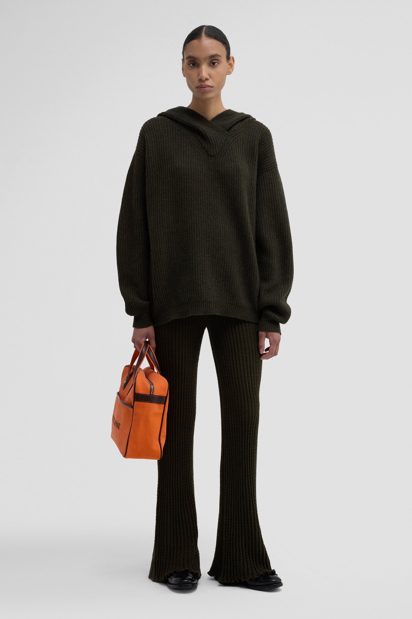 Knitted hoodie