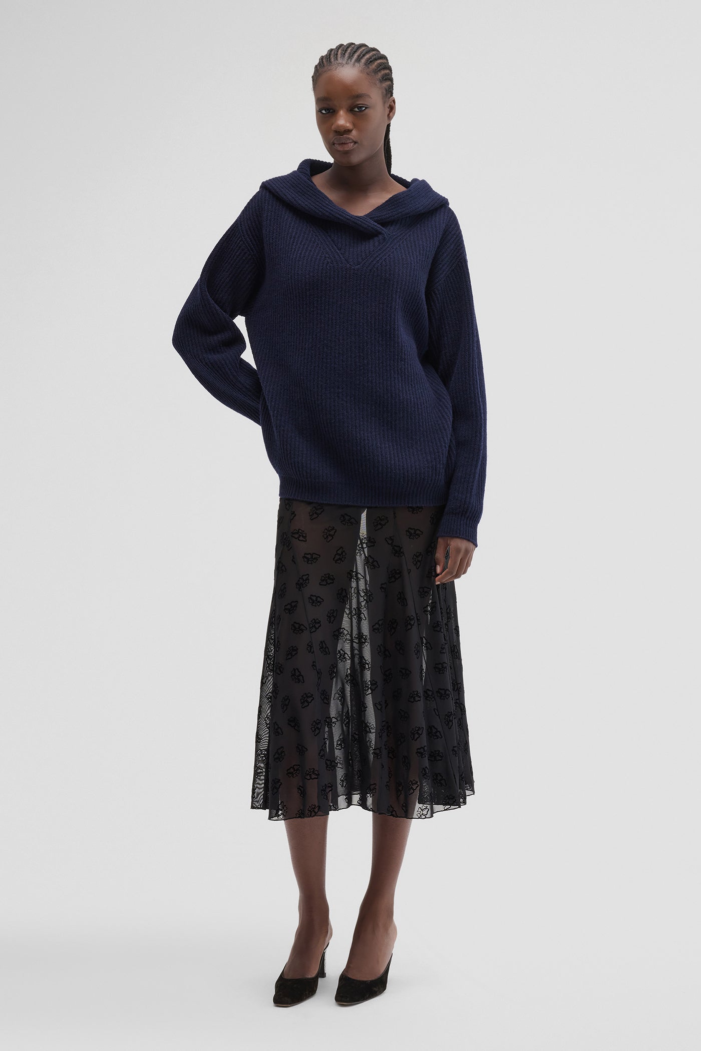 Knitted hoodie