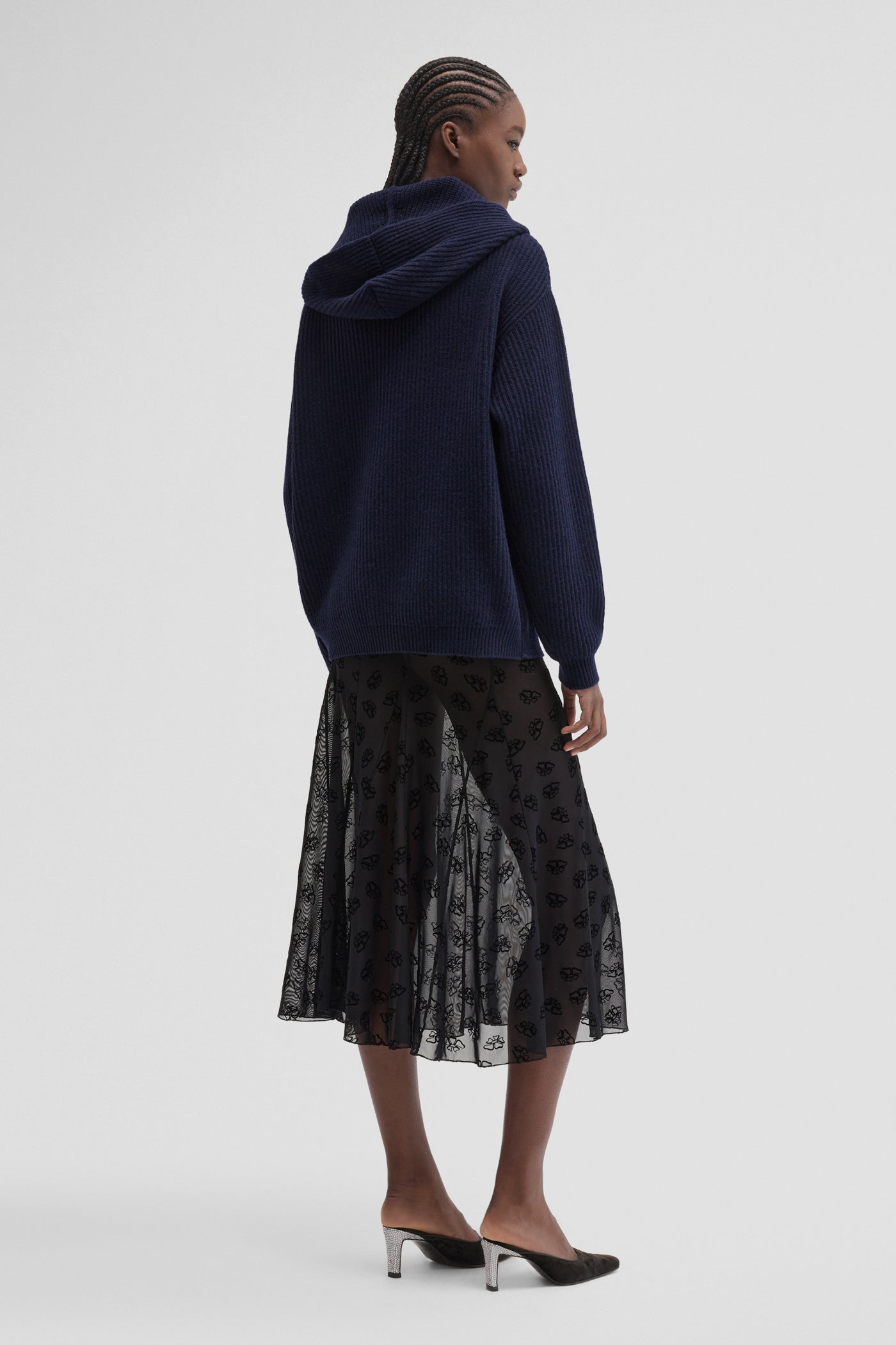Knitted hoodie