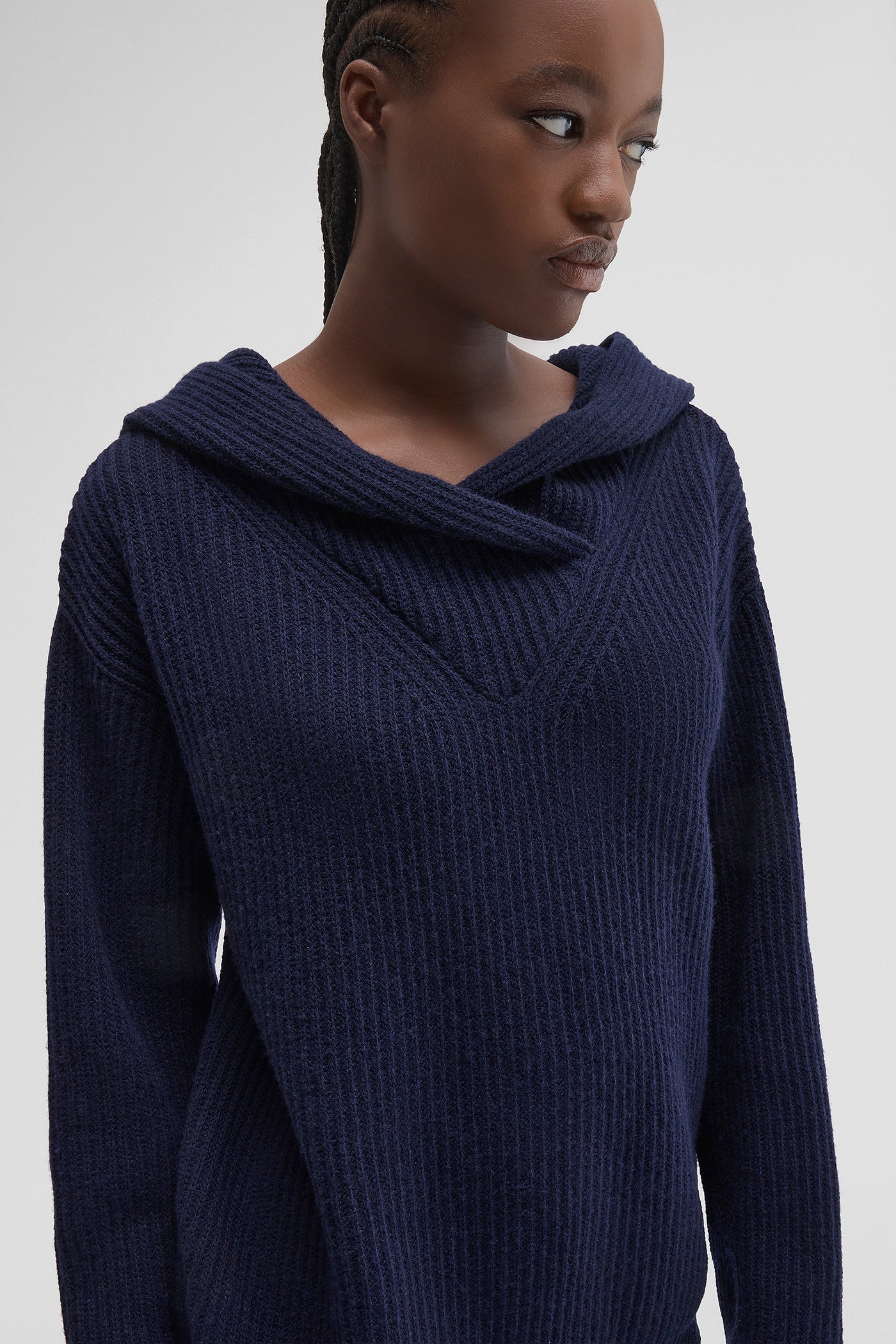 Knitted hoodie