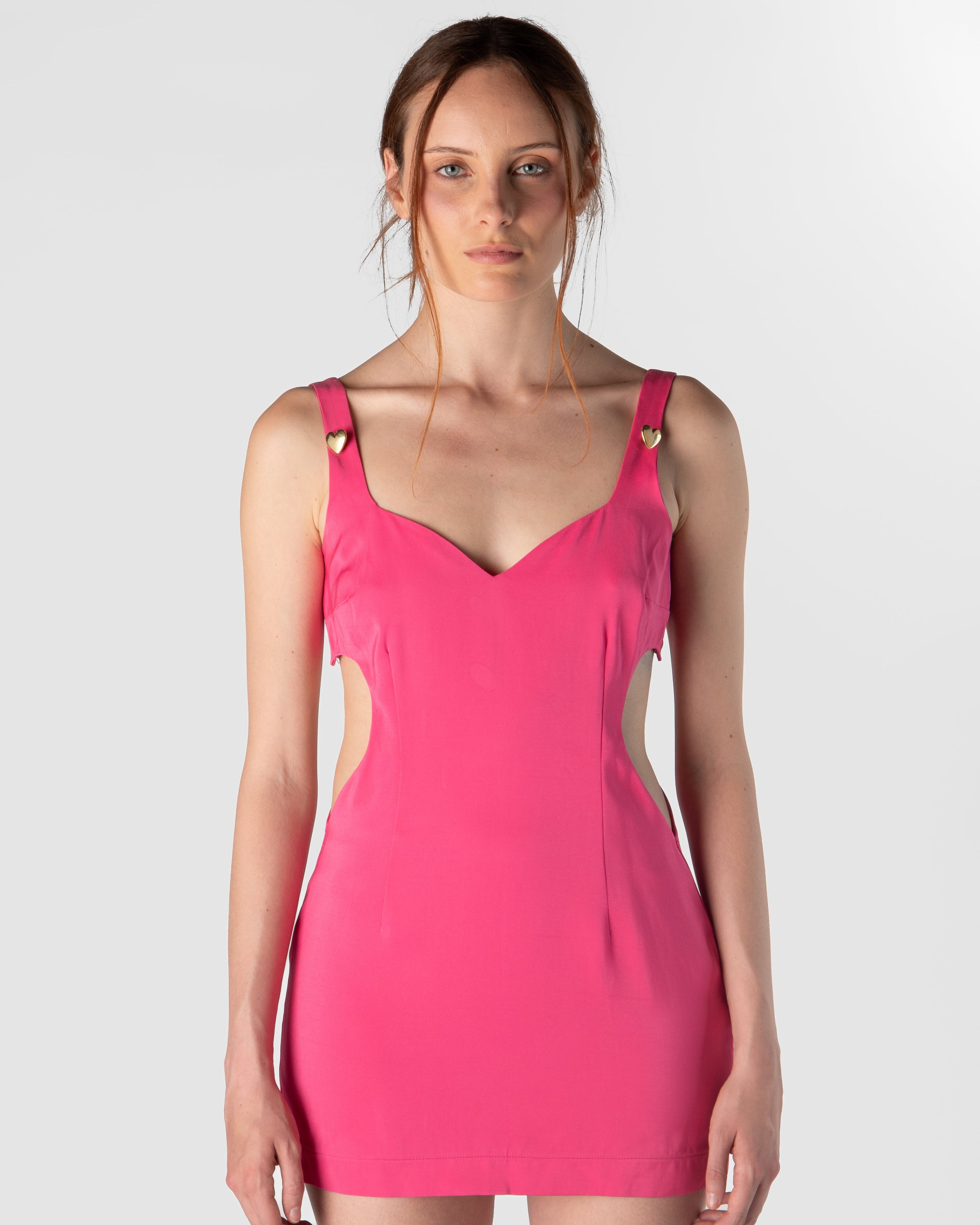 Mini abito cut-out cuori